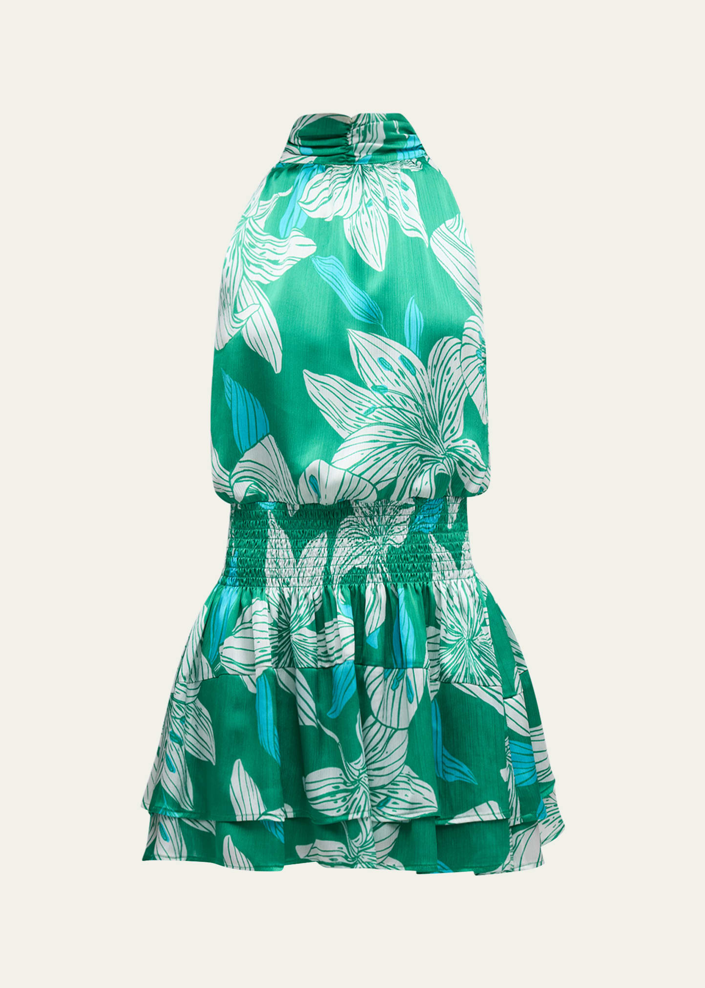 Shop Ramy Brook Dani Halter Mini Dress In Sea Green Lily Pr