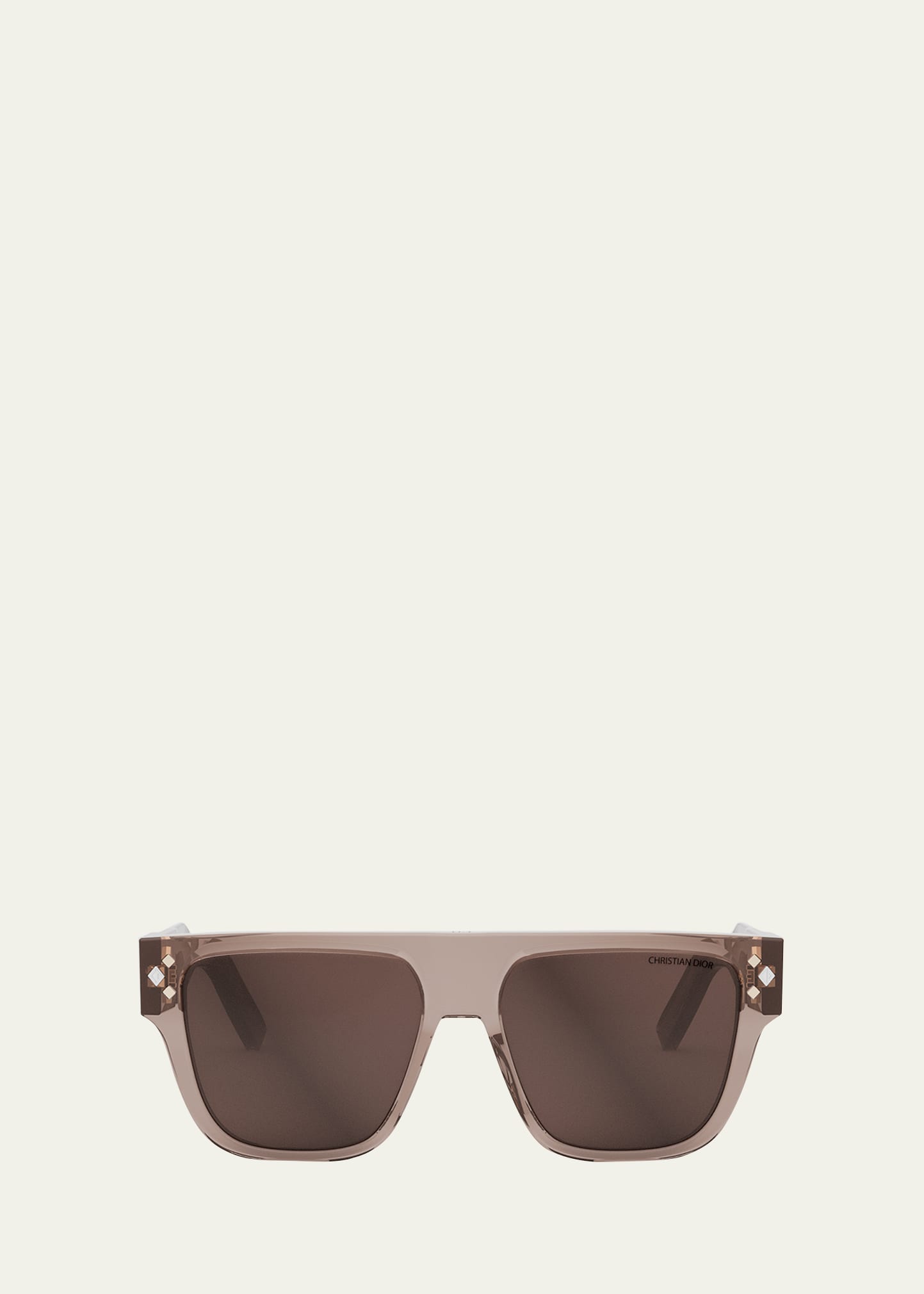 Shop Dior Cd Diamond S6i Sunglasses In Shiny Pink / Brow