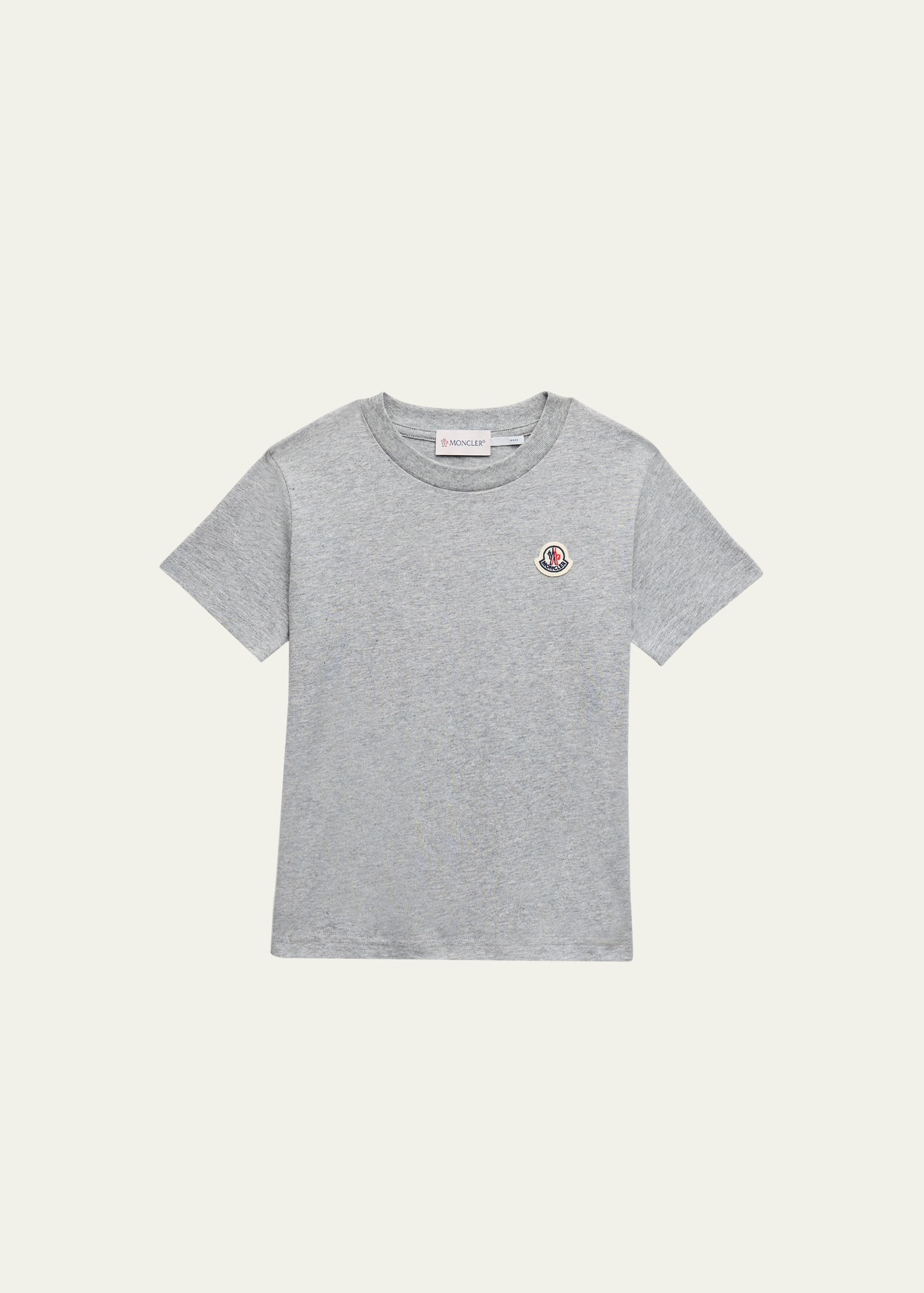 Moncler Kids' Boy's Short-sleeve Logo T-shirt In 980 - Grey