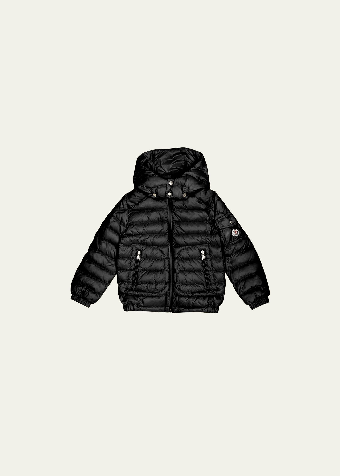 Moncler Kids' Boy's Lauros Hooded Puffer Jacket In 999 - Black