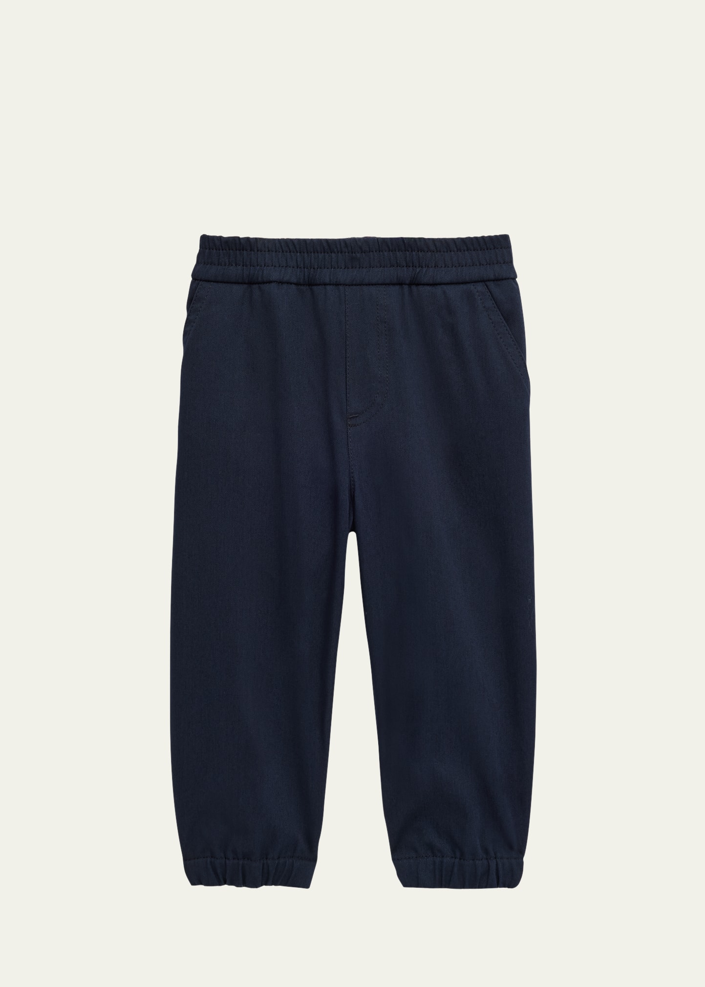 Moncler Boy's Logo Patch Cotton Joggers In 744 - Blue