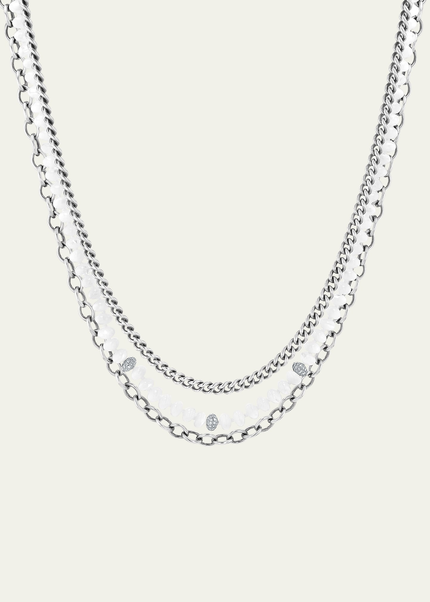Mother of Pearl Triple Chain Necklace
