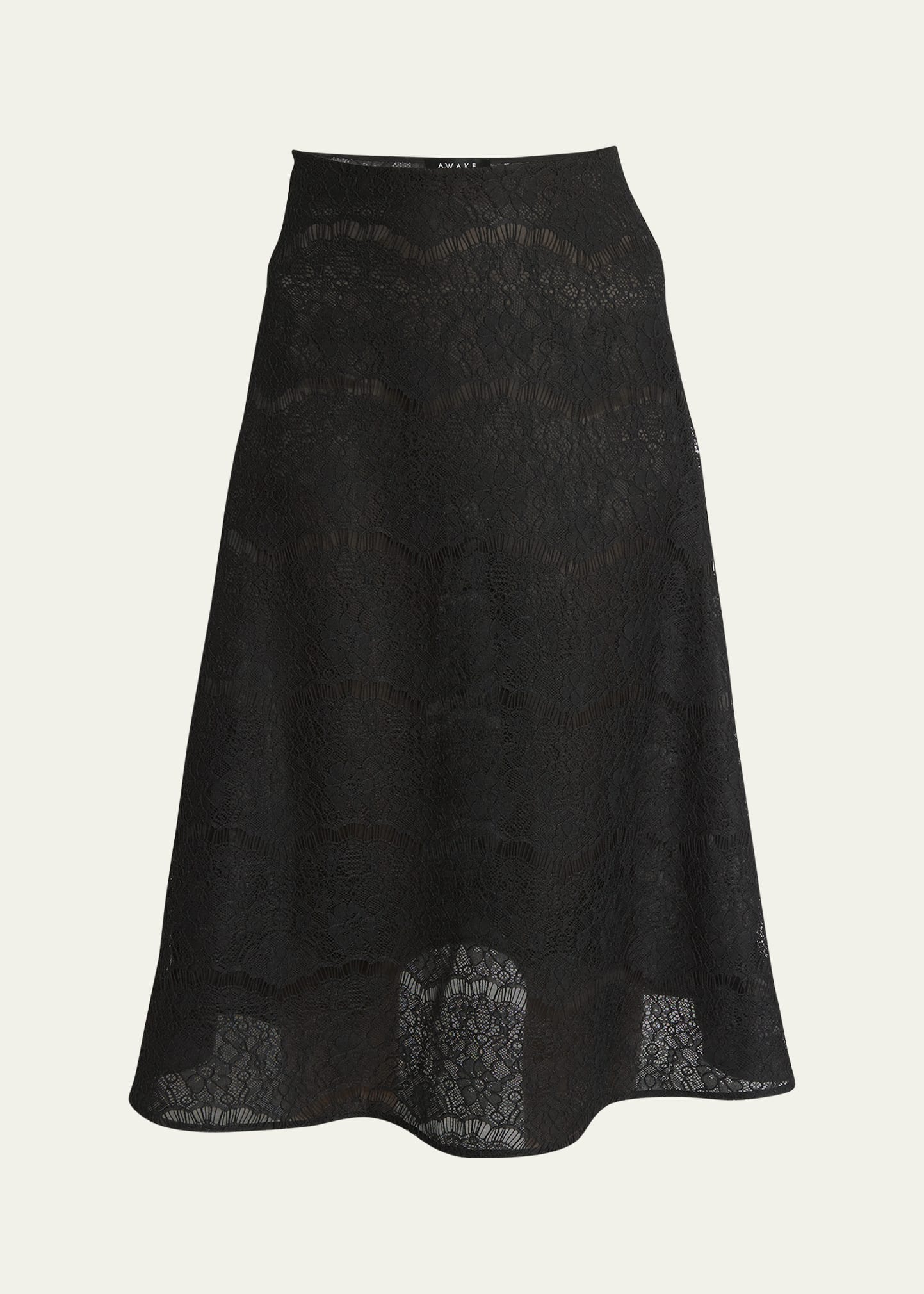 Shop A.w.a.k.e. Lace Midi Skirt In Black