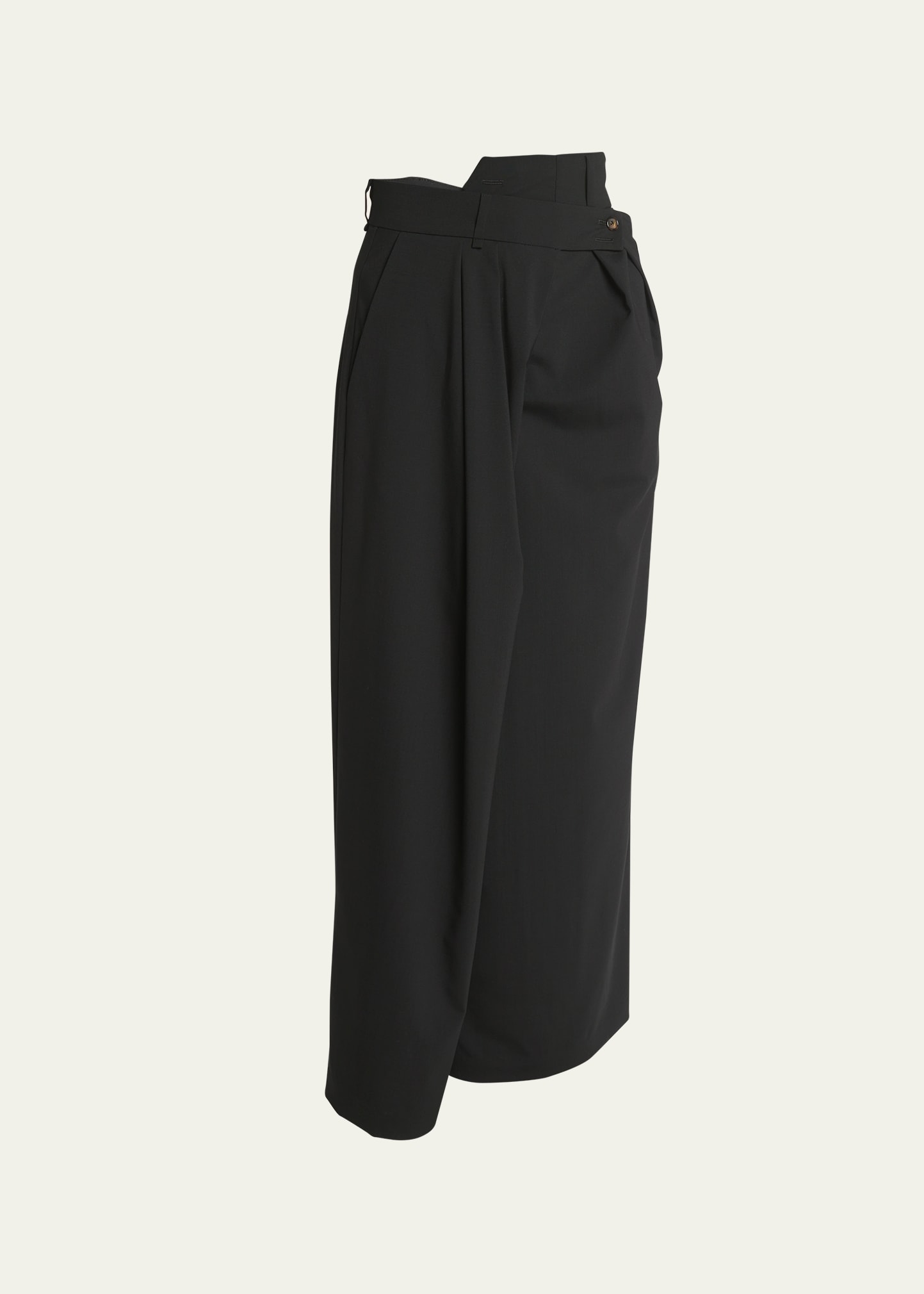 Shop A.w.a.k.e. Deconstructed Pant Skirt In Black