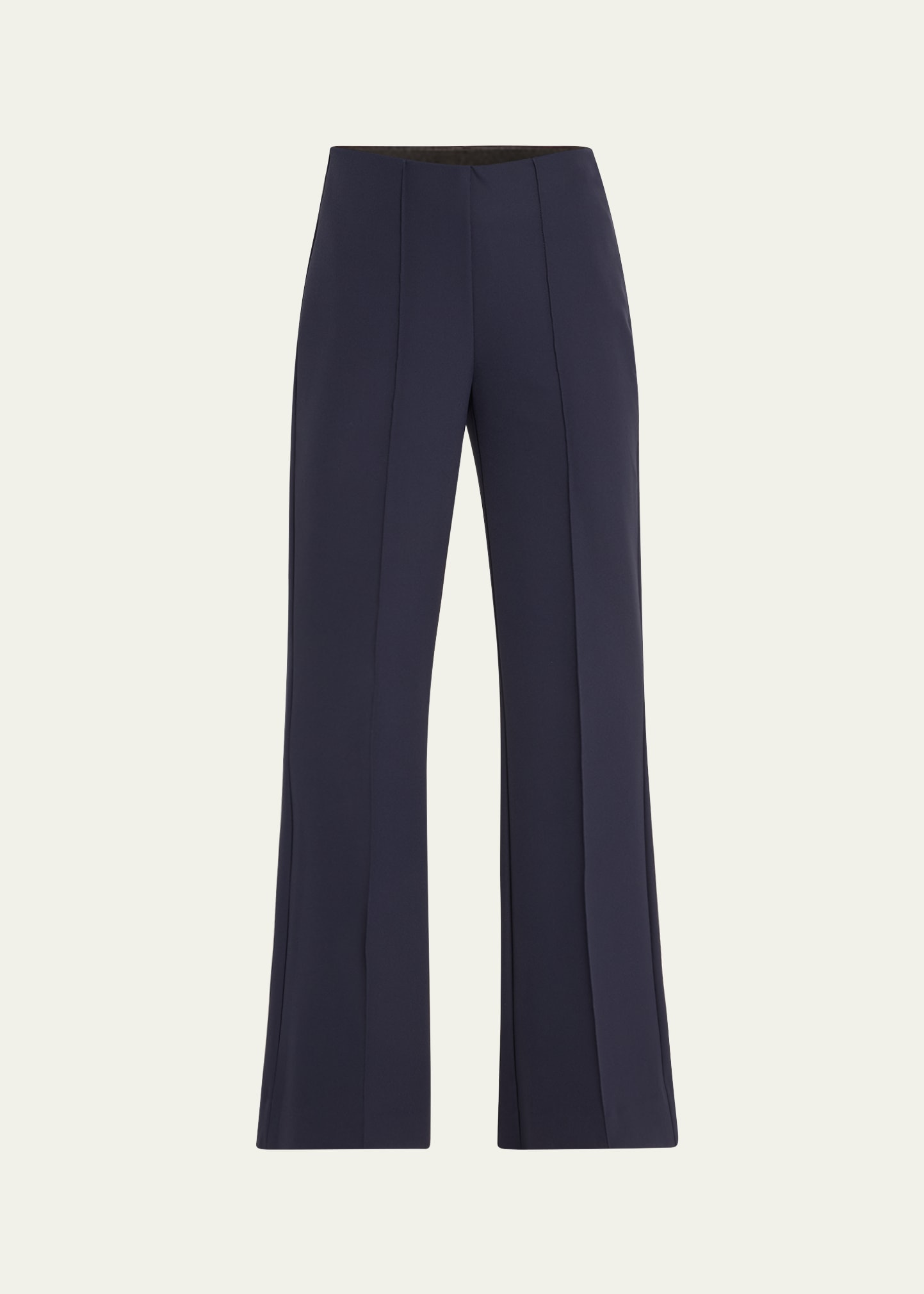 Kobi Halperin Lucy Pintuck Flare-leg Pants In Navy