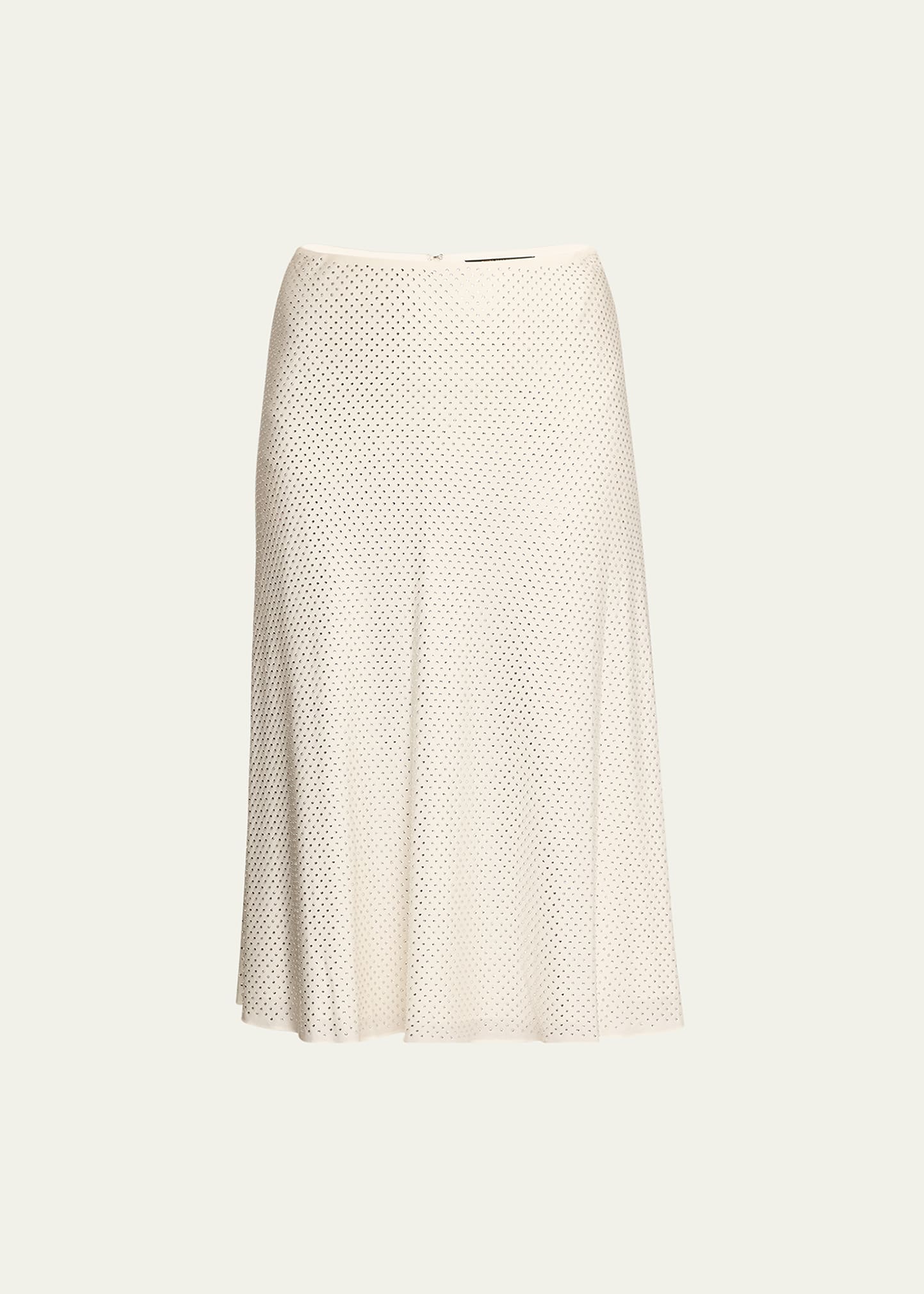 Kobi Halperin Dallas Rhinestone A-line Midi Skirt In Ivory