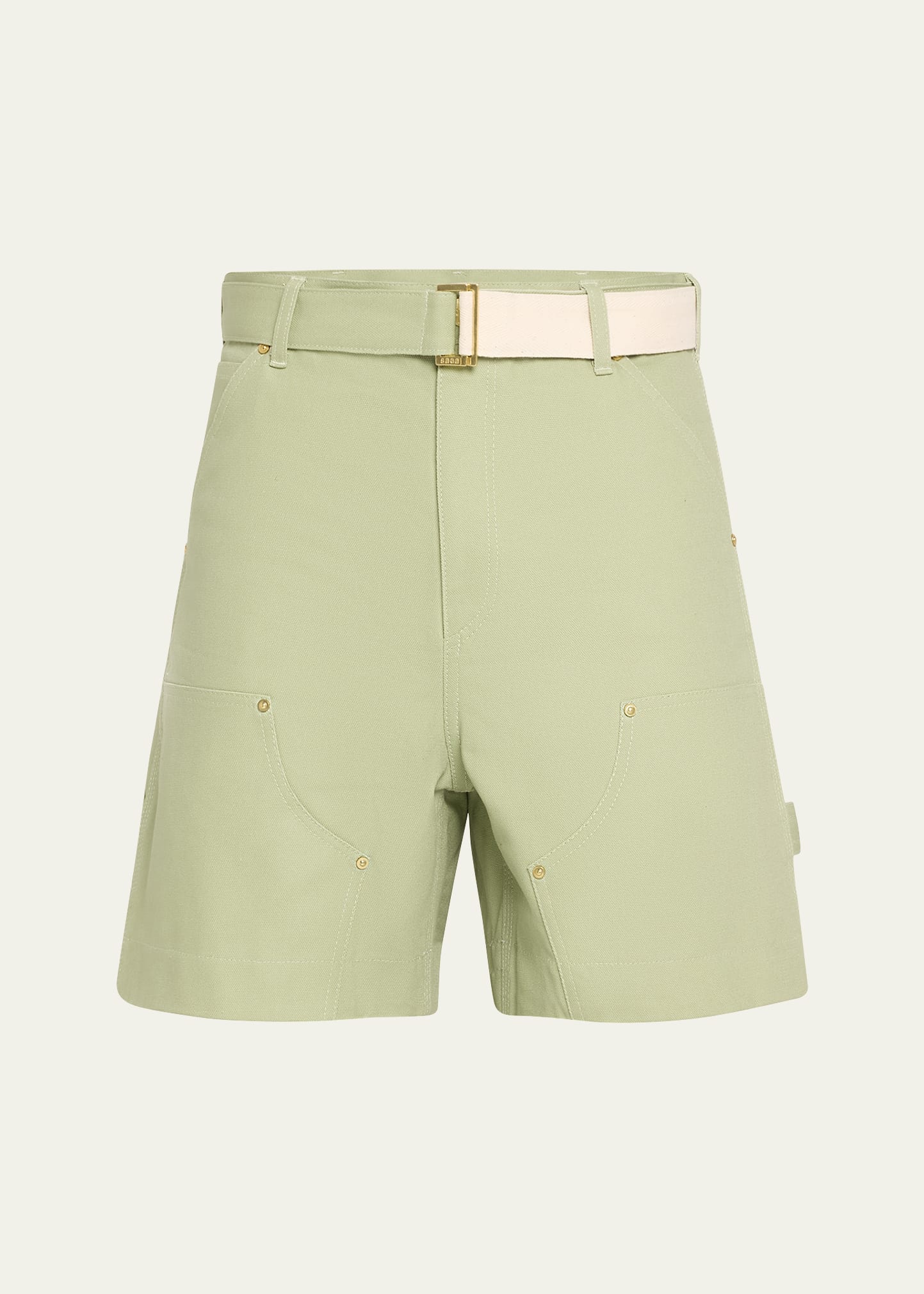Shop Sacai X Carhartt Wip Men's Carpenter Shorts In L/green