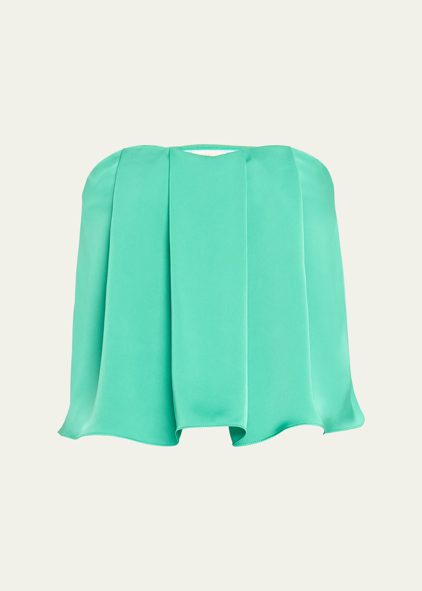 Ramy Brook Kennedi Strapless Cropped Blouse In Sea Green