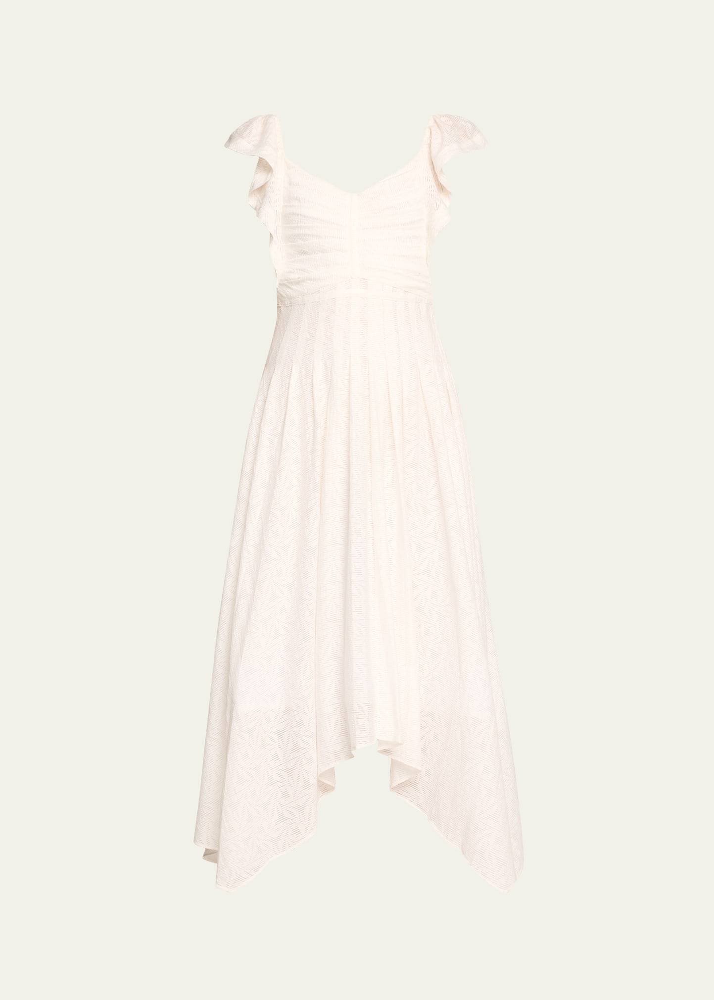 Shop Ramy Brook Bria Springtime Burnout Midi Dress In White Springtime
