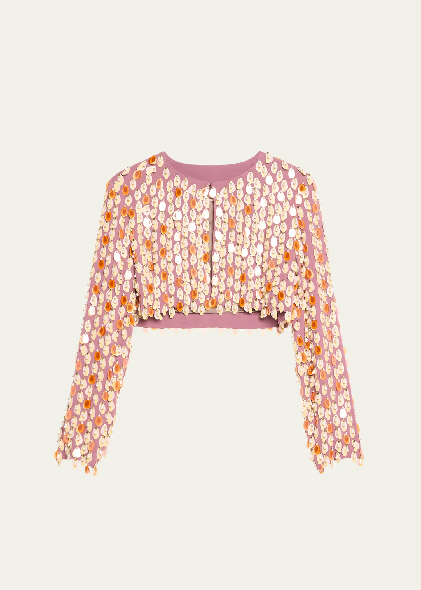Dries Van Noten Viano Embellished Short Jacket In Lilac
