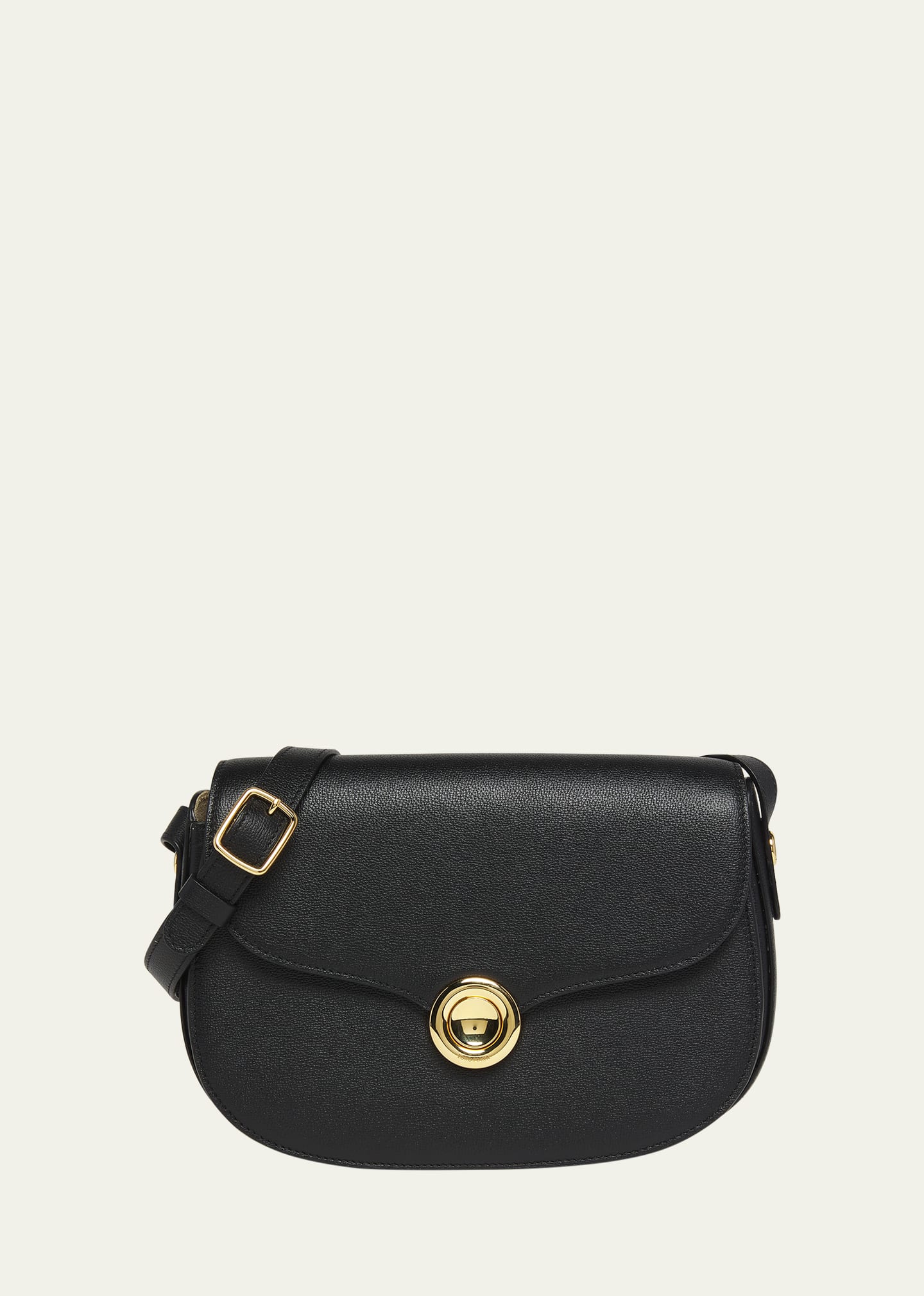 Loro Piana Ghiera Small Leather Crossbody Bag In 8000 Black