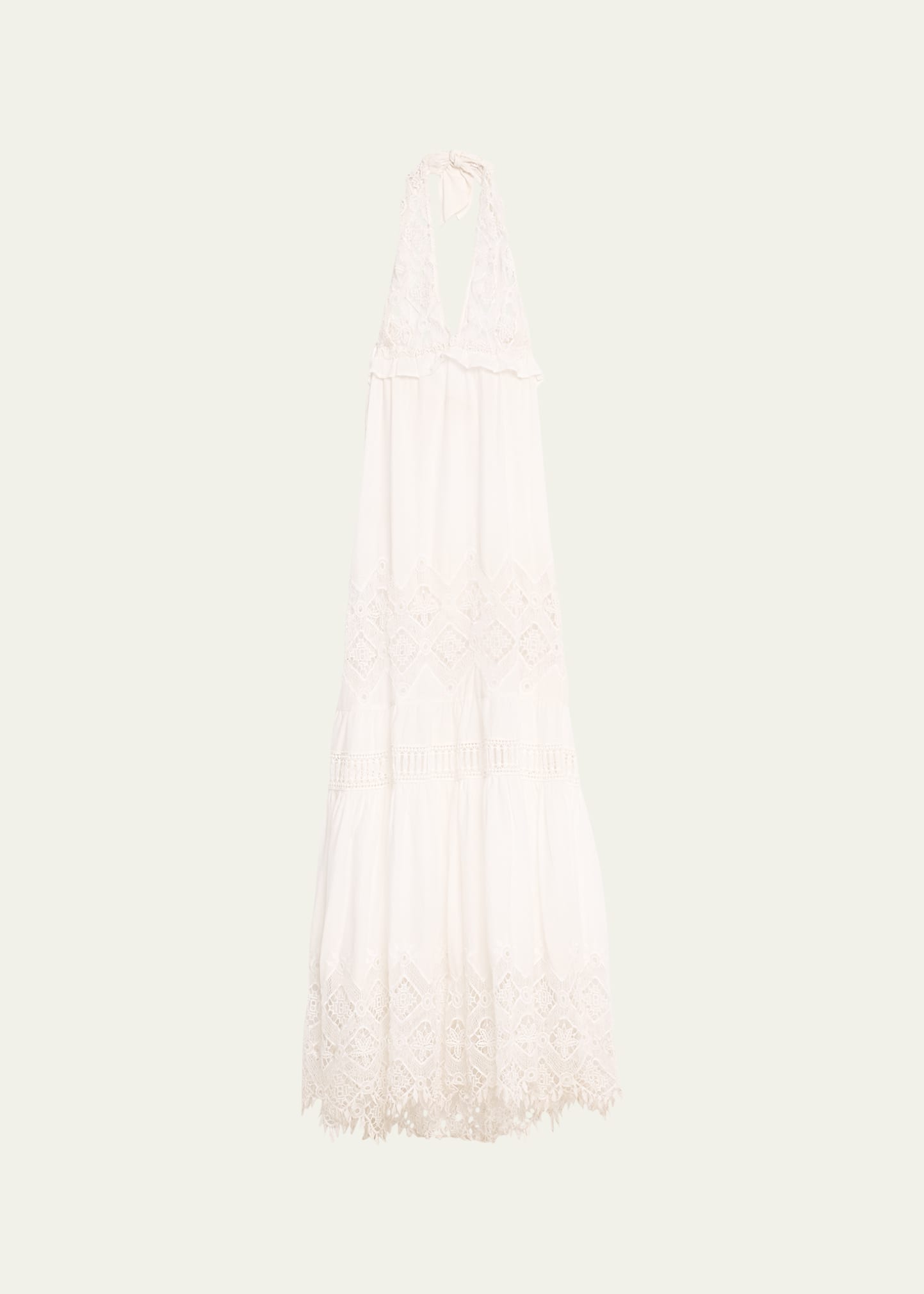 Aviana Open Crochet Lace Maxi Dress