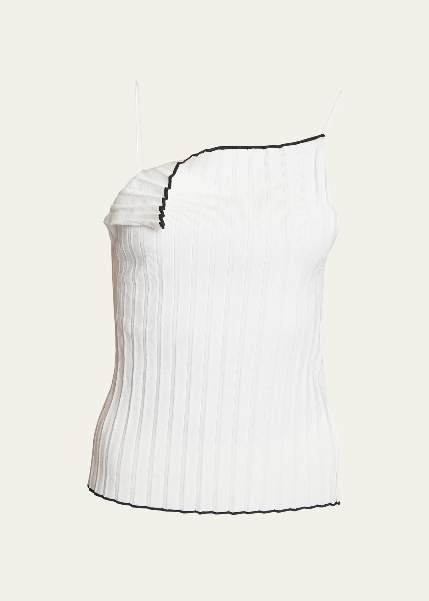 Jacquemus White Les Sculptures 'le Haut Maille Plissé' Tank Top In White