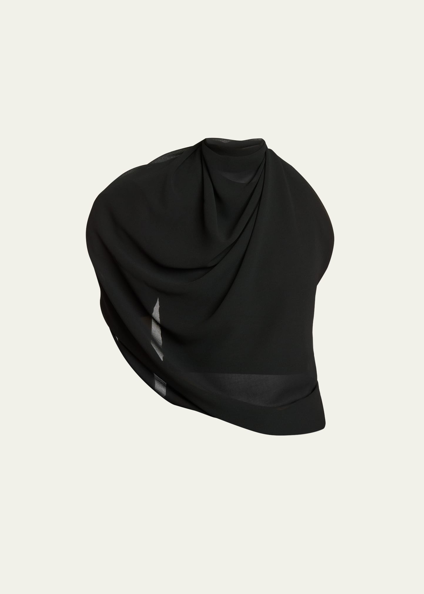 Shop Jacquemus Le Haut Pablo Draped One-shoulder Top In Black