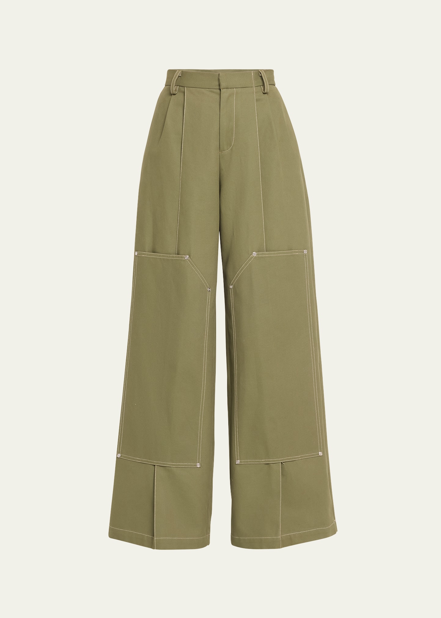 Jane Wade Troop Carpenter Pants In Mudd Green