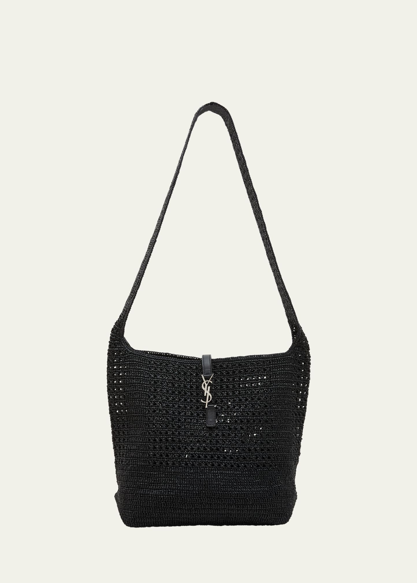 Men's LE 5 A 7 Raffia Hobo Bag