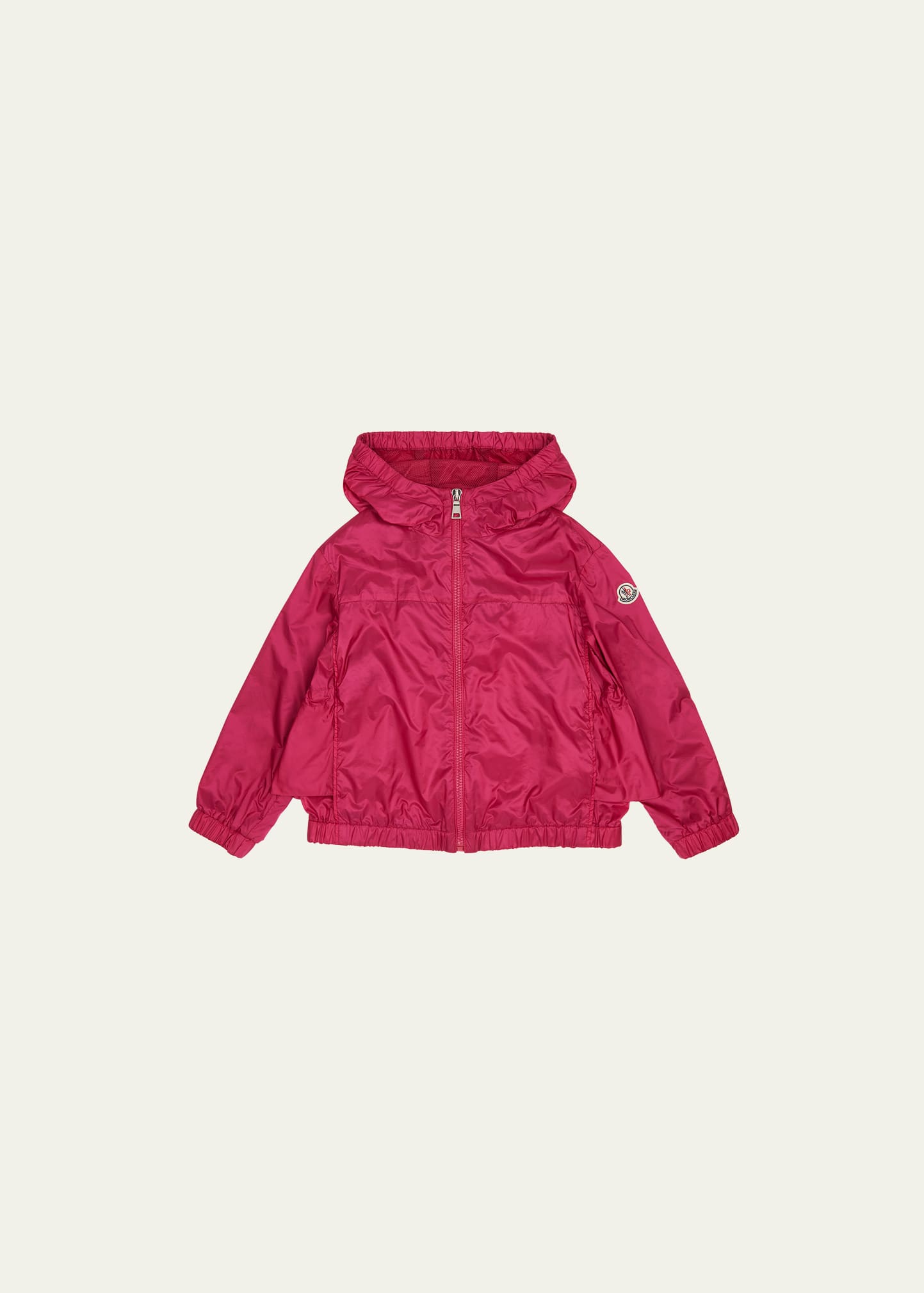 Moncler Kids' Girl's Owara Hooded Rain Jacket In Dark Pink
