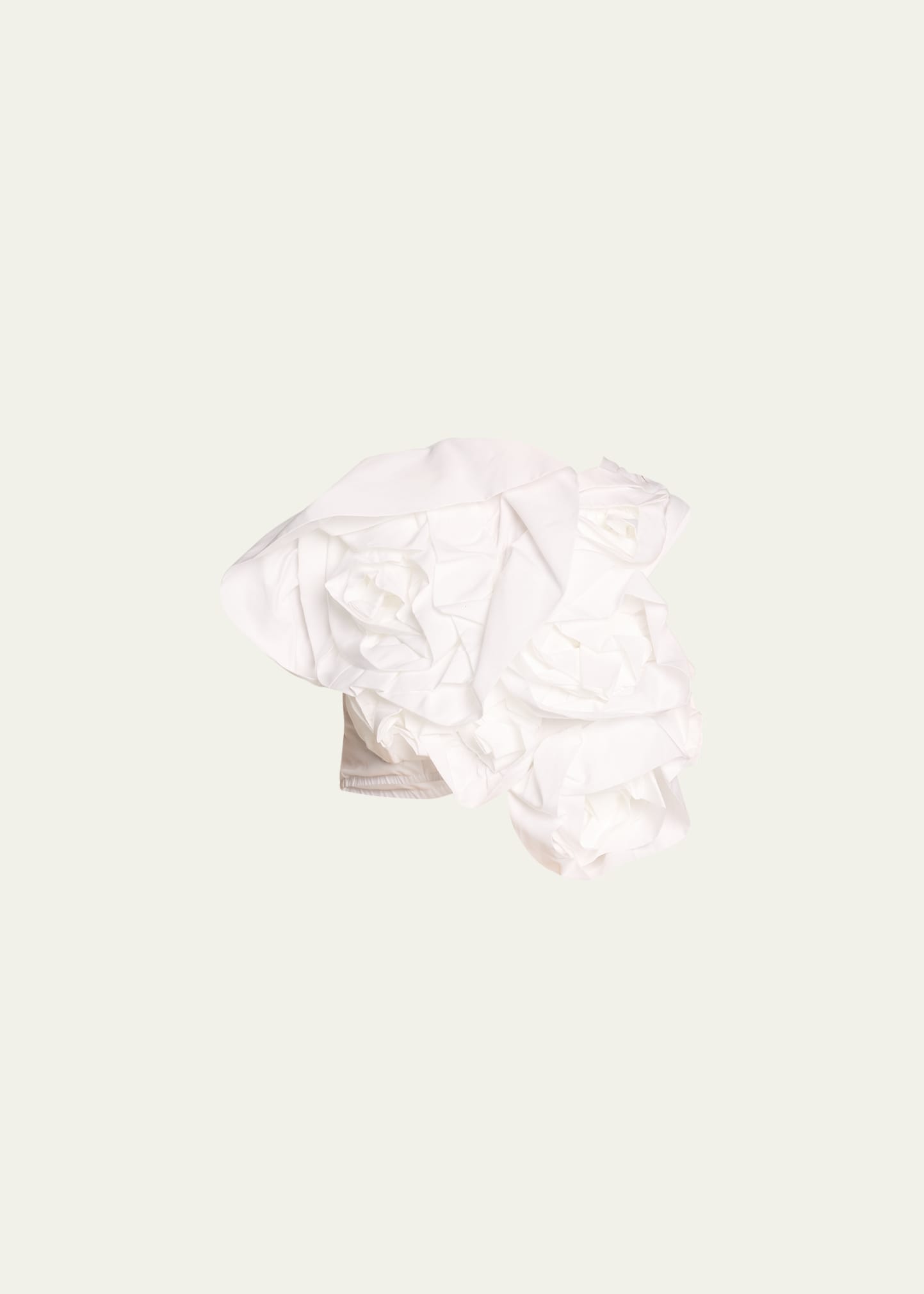 Shop Simone Rocha Clustered Rose Crop Top In White
