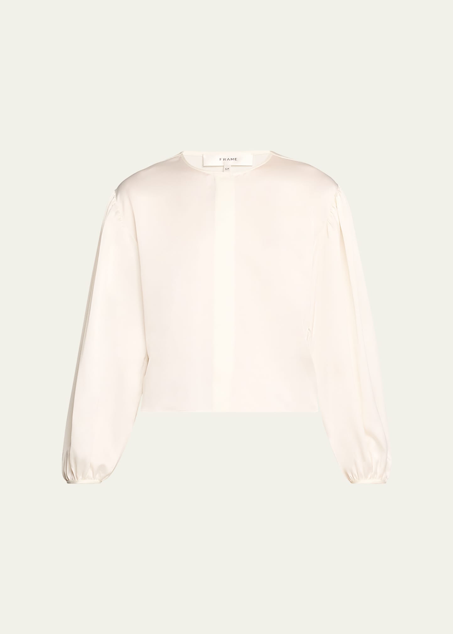 Shop Frame Angled Inset-sleeve Blouse In Cream
