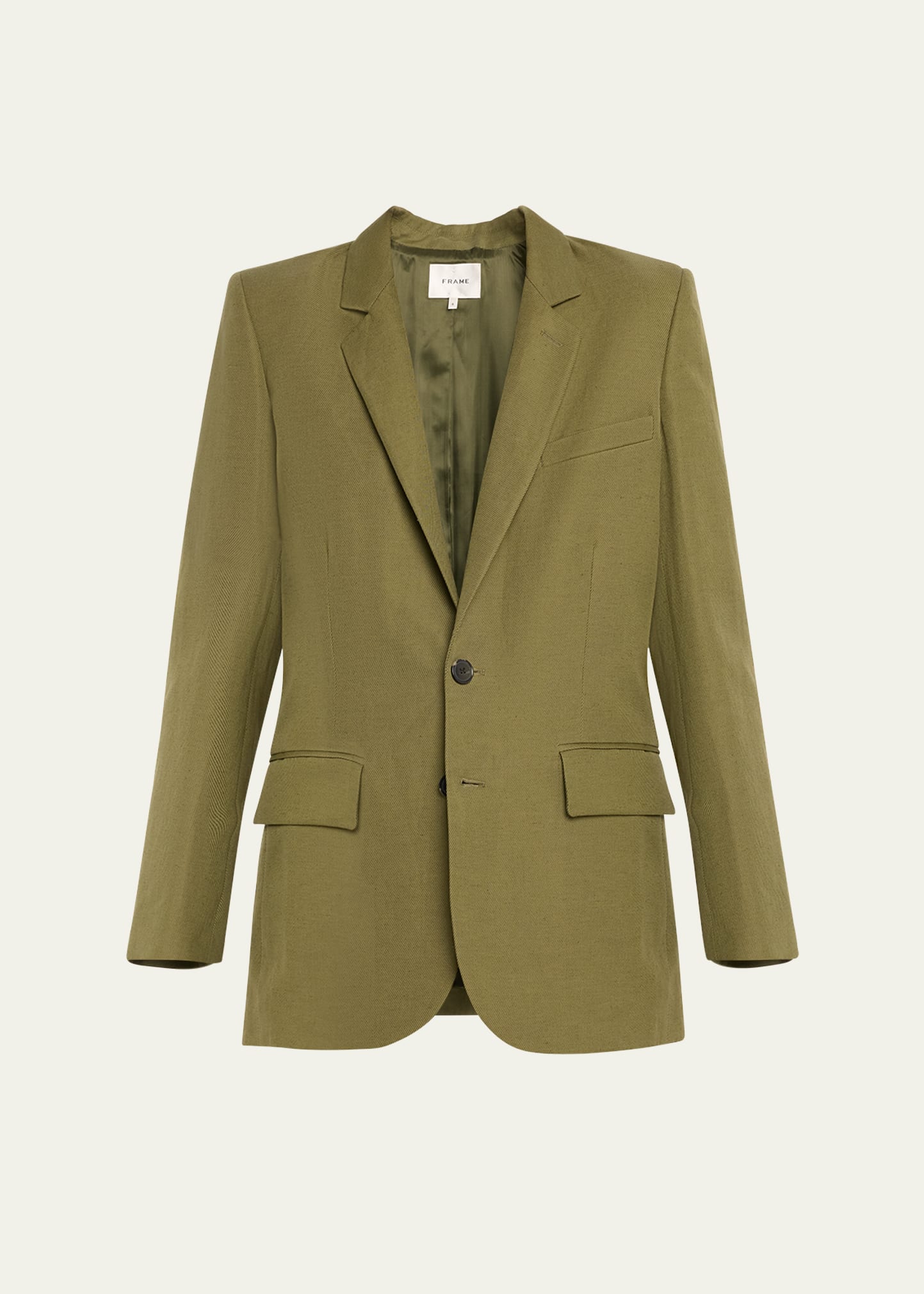 Frame Everyday Blazer In Military Green