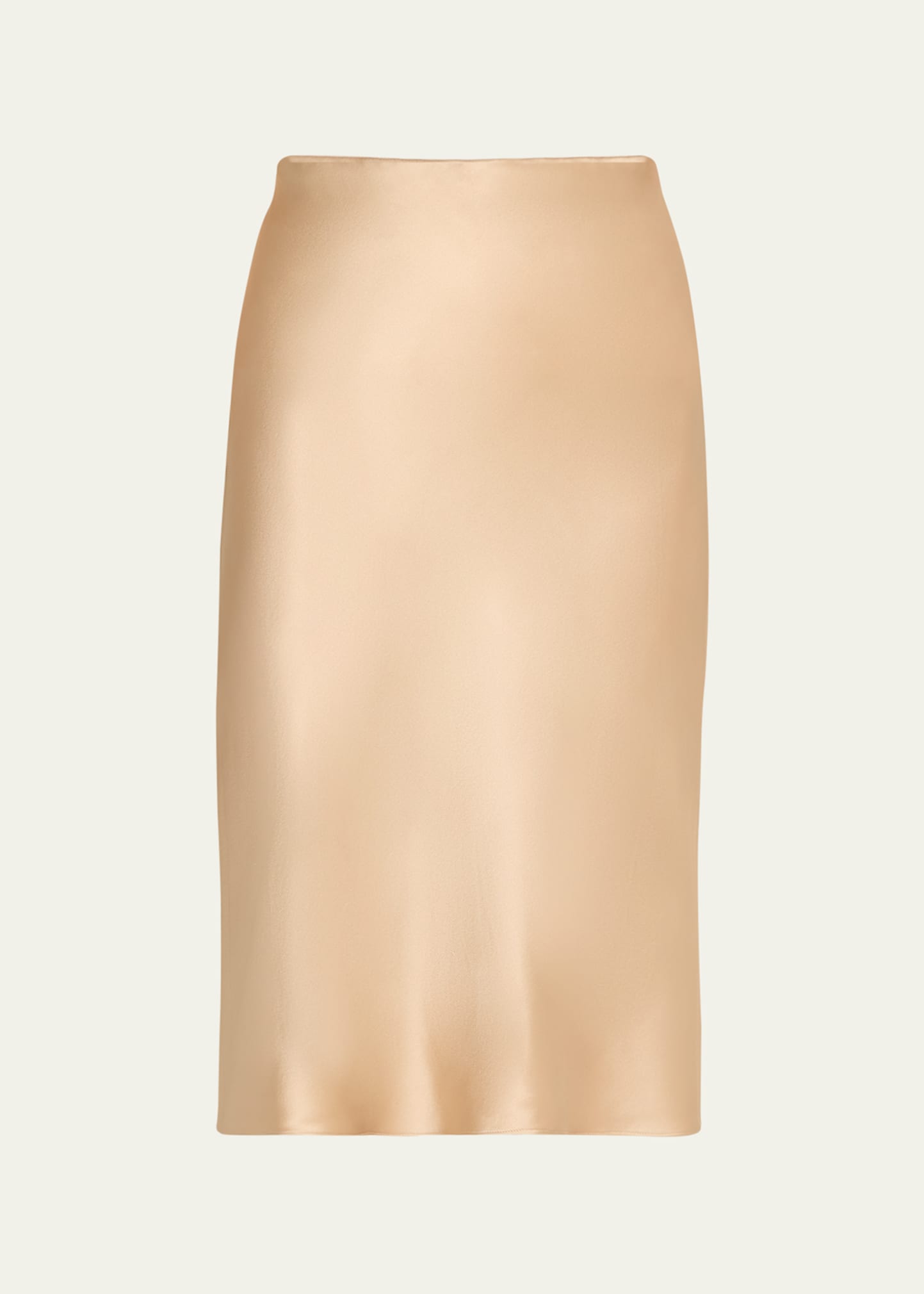 Frame 90s Silk Bias Skirt In Khaki Tan