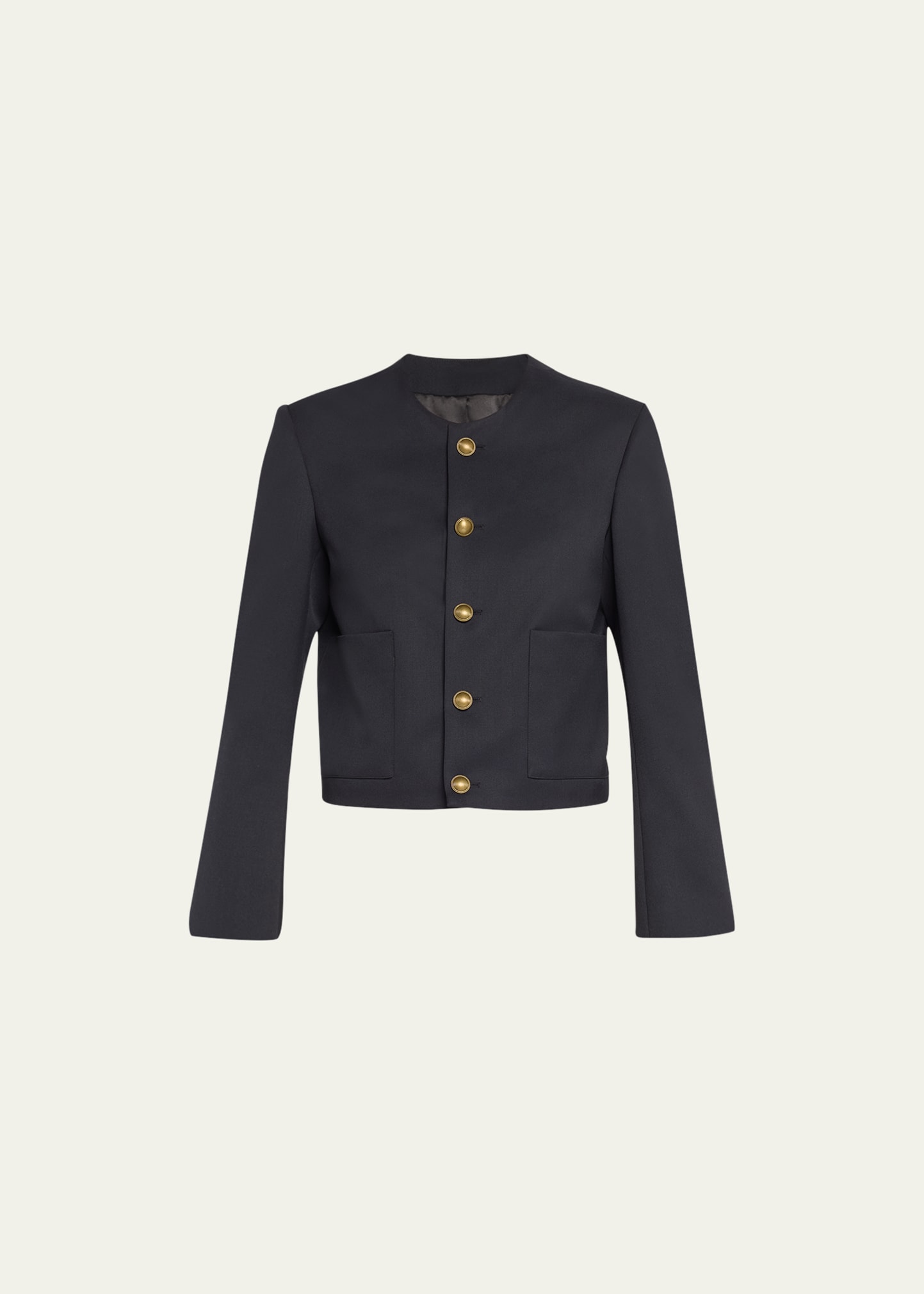 Shop Frame Button-front Jacket In Navy