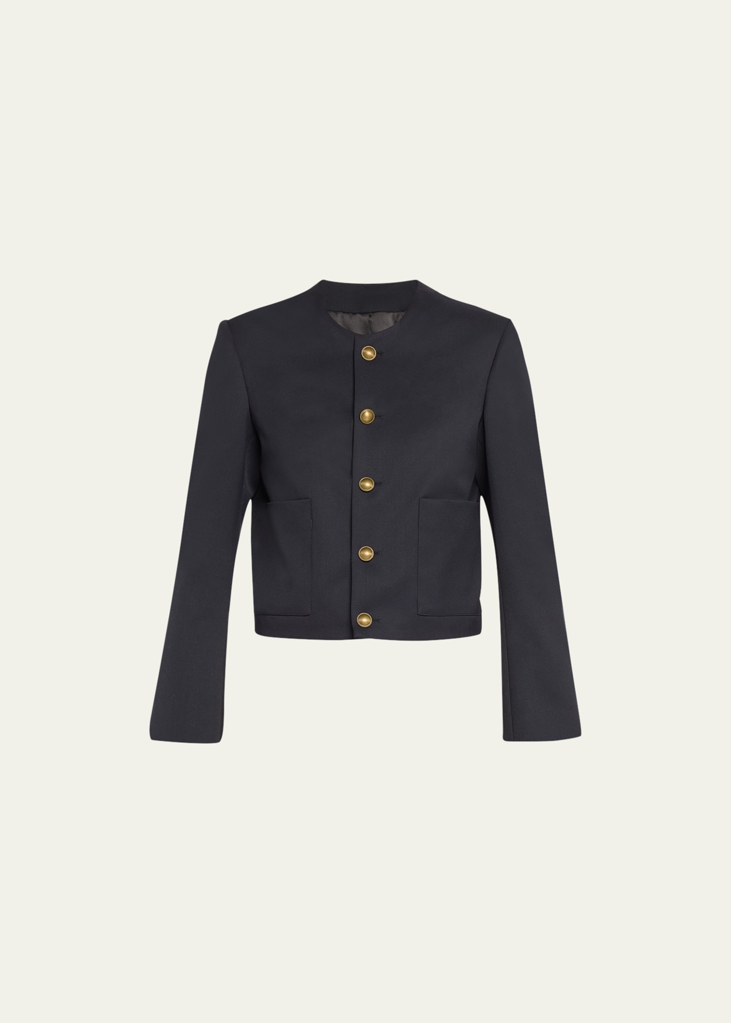 Frame Button-front Jacket In Navy