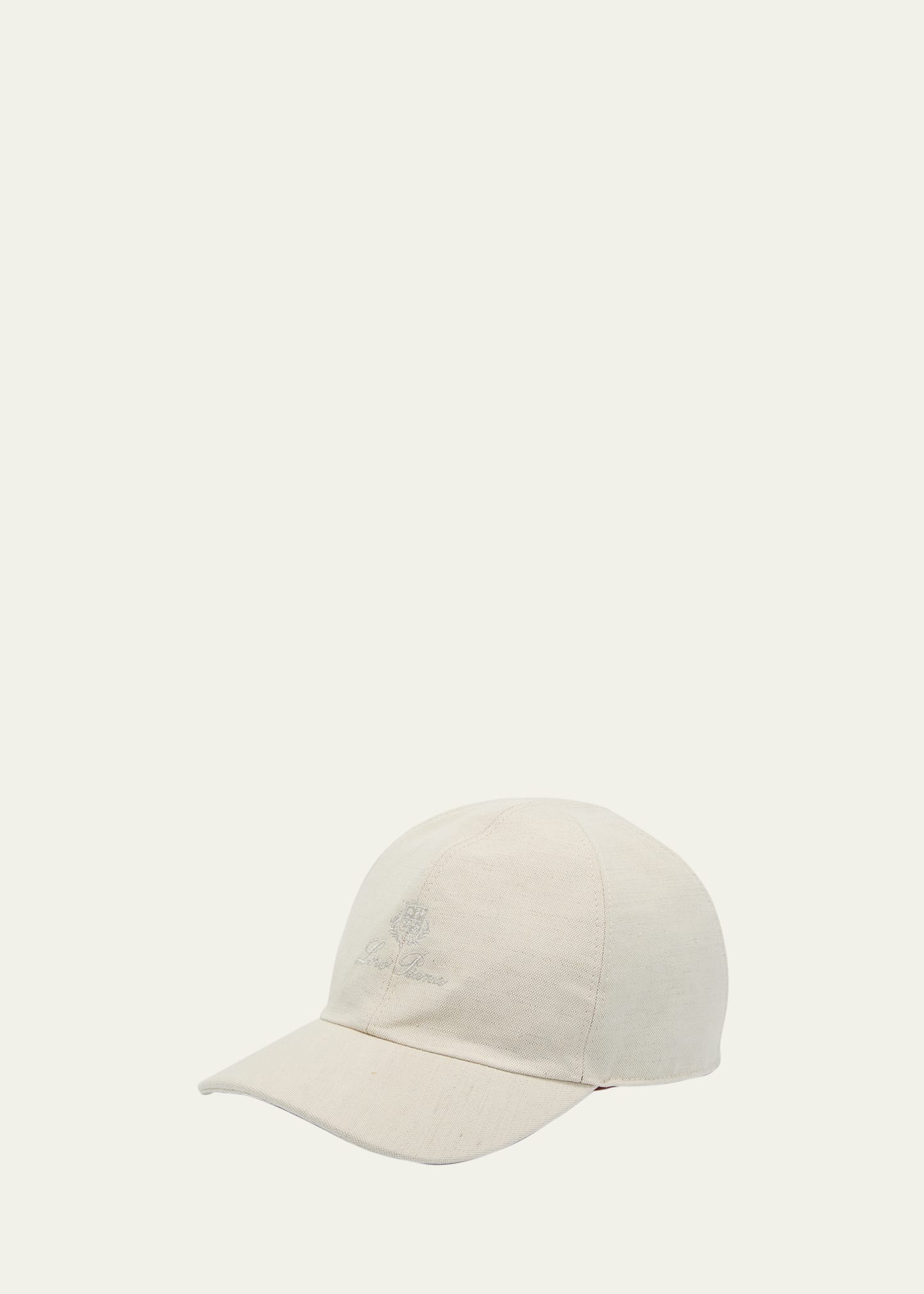 Loro Piana My Baseball S Linen Cap In Optic White