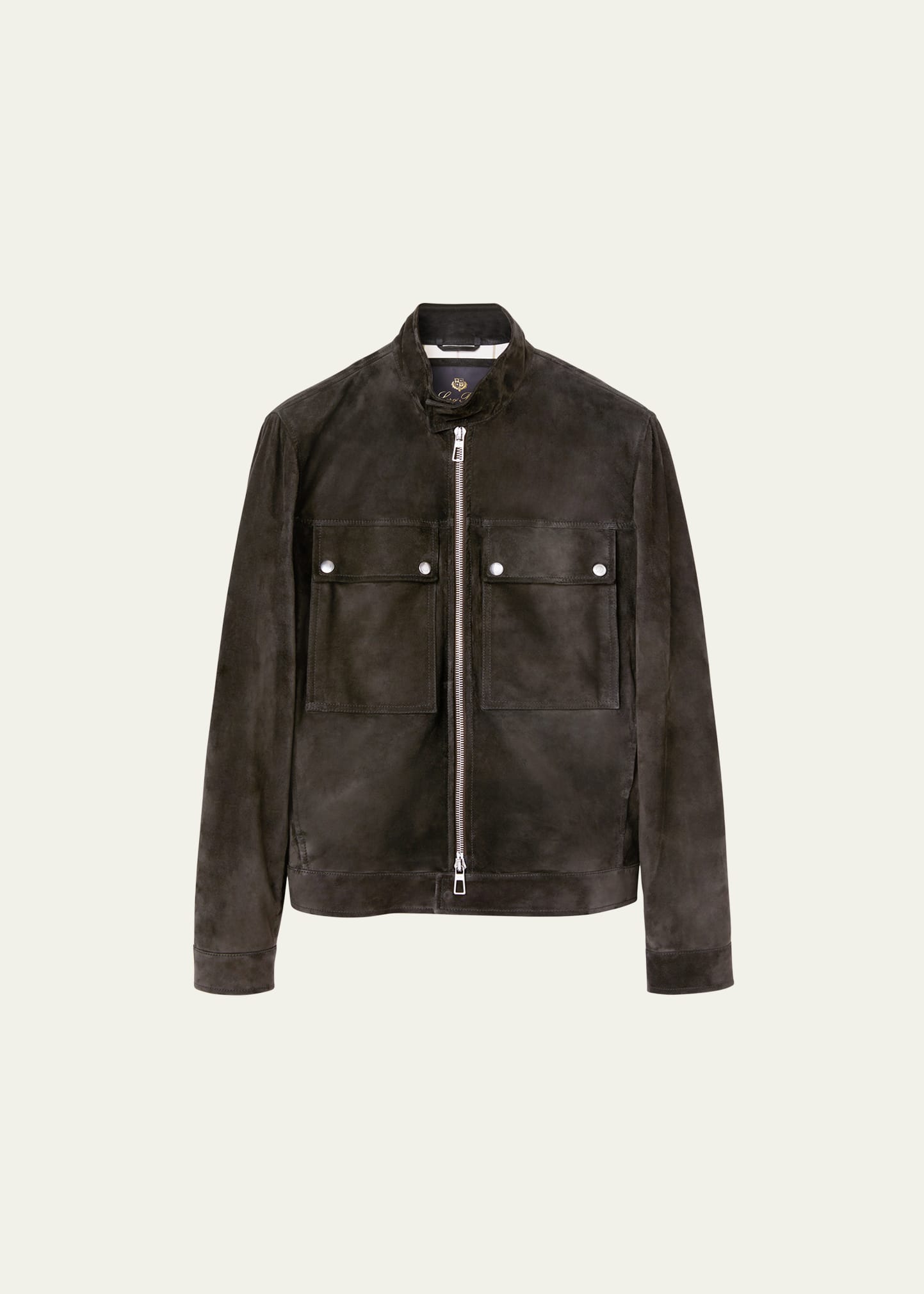 Loro Piana Men's Geisei Full-zip Bomber Jacket In Army Green