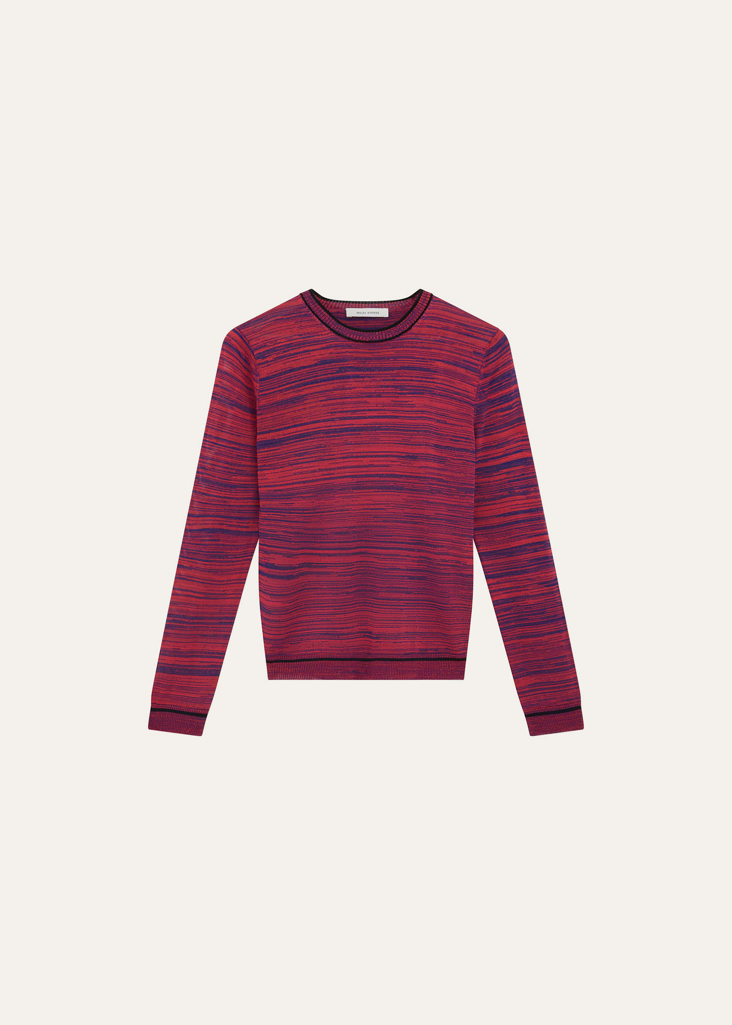 Wales Bonner Steady Knit Top In Navy Red And Purp