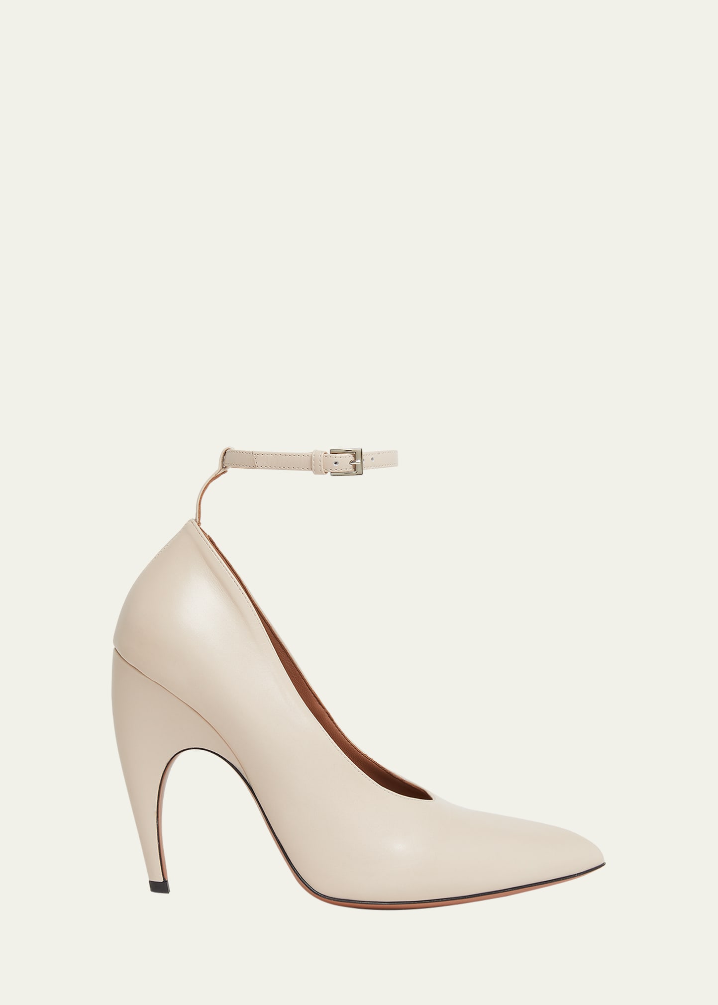 Alaïa Leather Ankle-strap Pumps In 492 Nude Clair