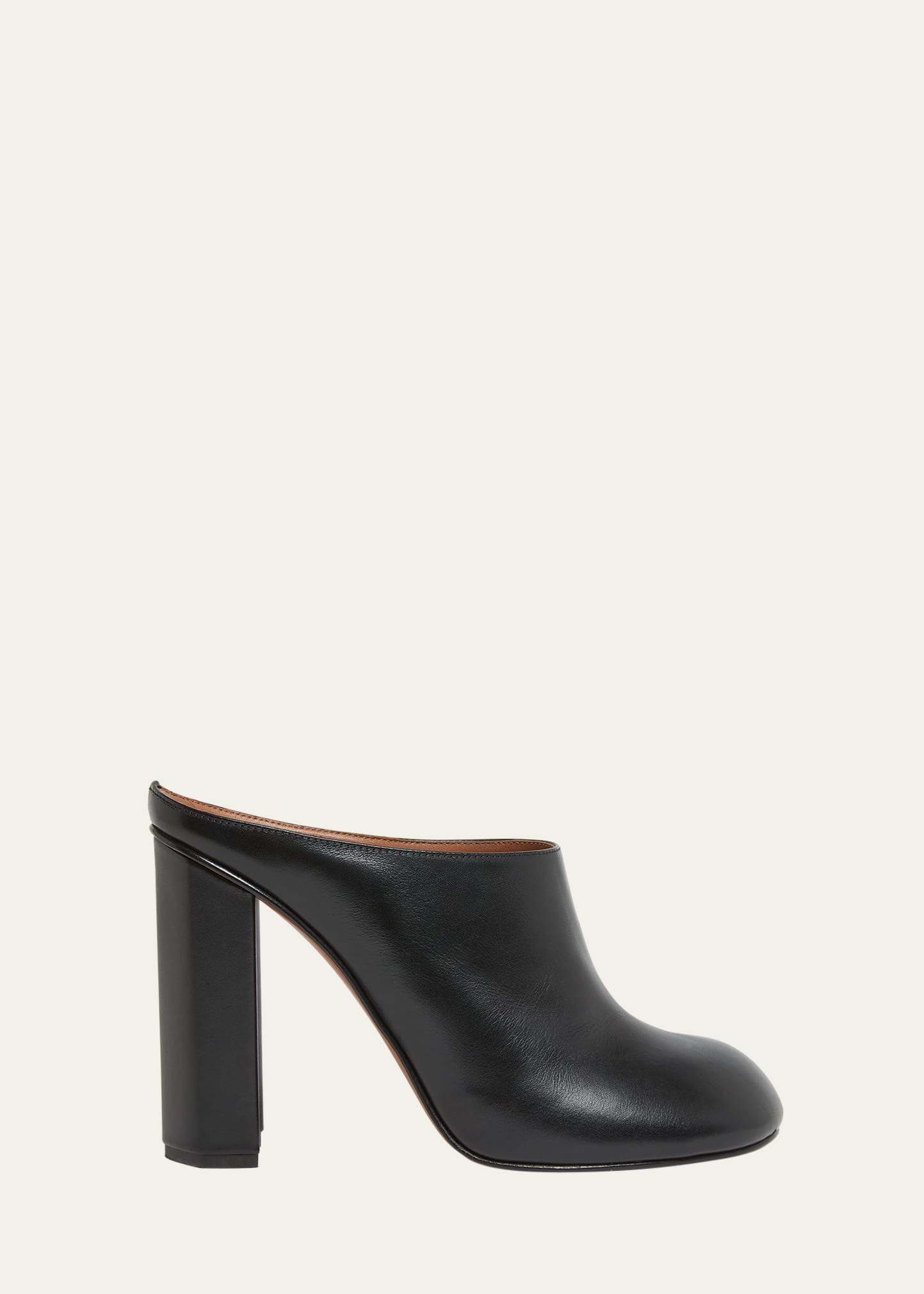 Alaïa Leather Block-heel Mules In 999 Noir