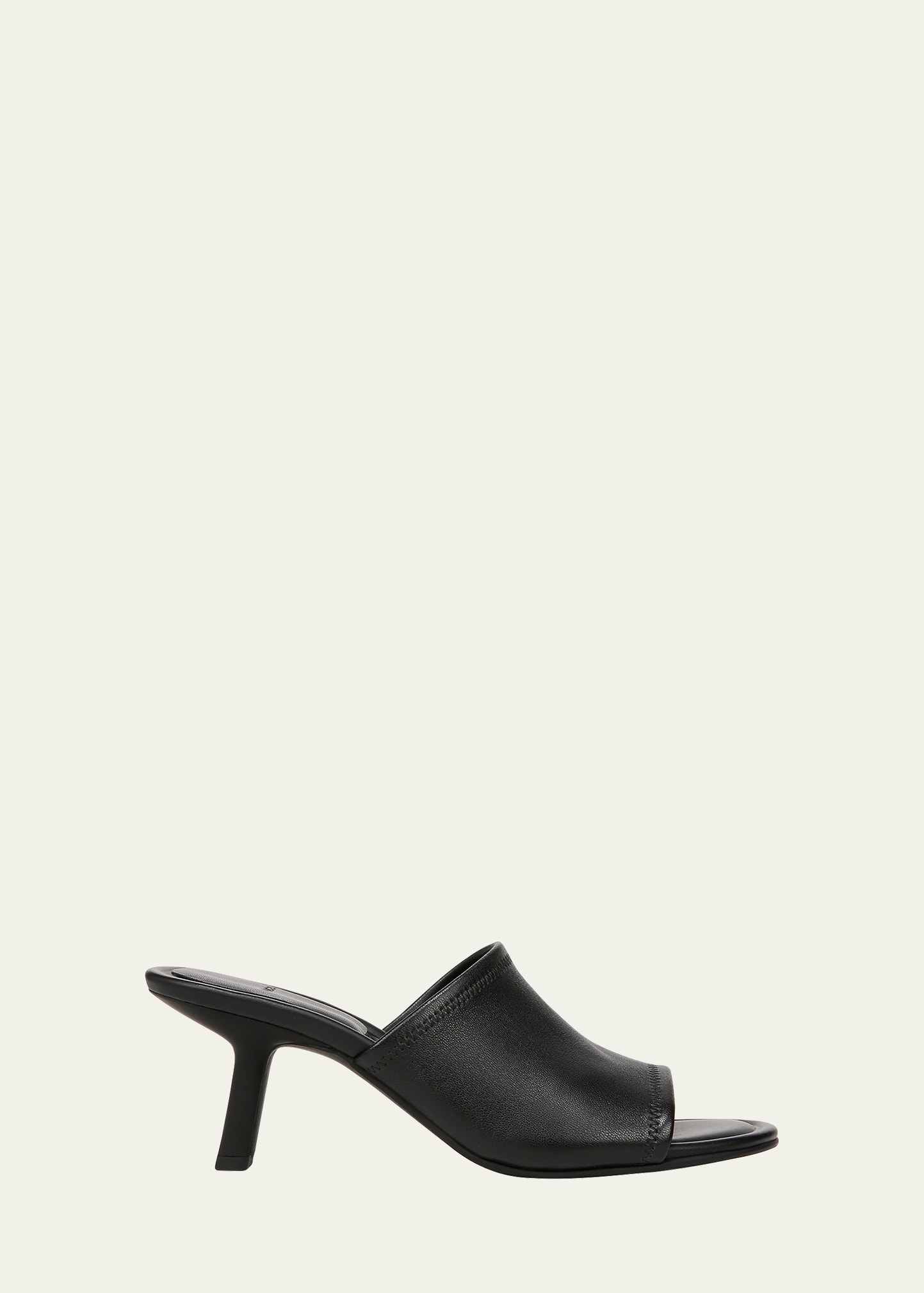 Shop Vince Joan Glove Leather Slide Sandals In Black