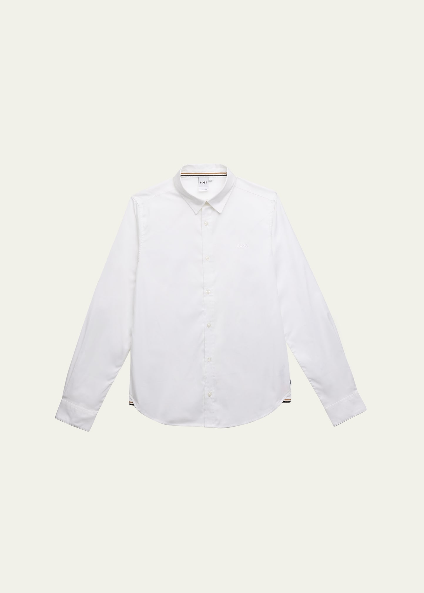 Boy's Long-Sleeve Cotton Oxford Shirt, Size 4-16