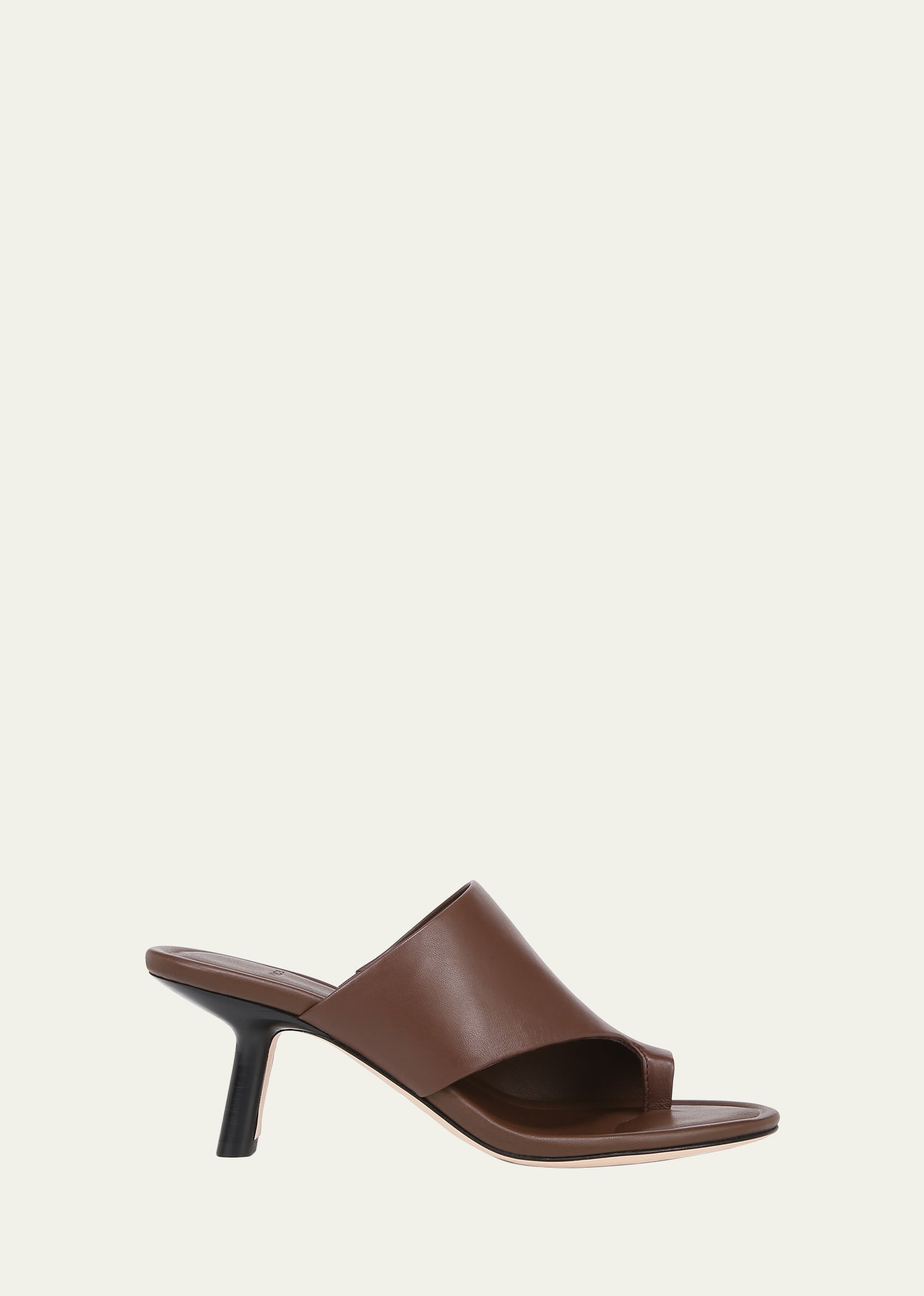 Jasper Leather Toe-Ring Slide Sandals