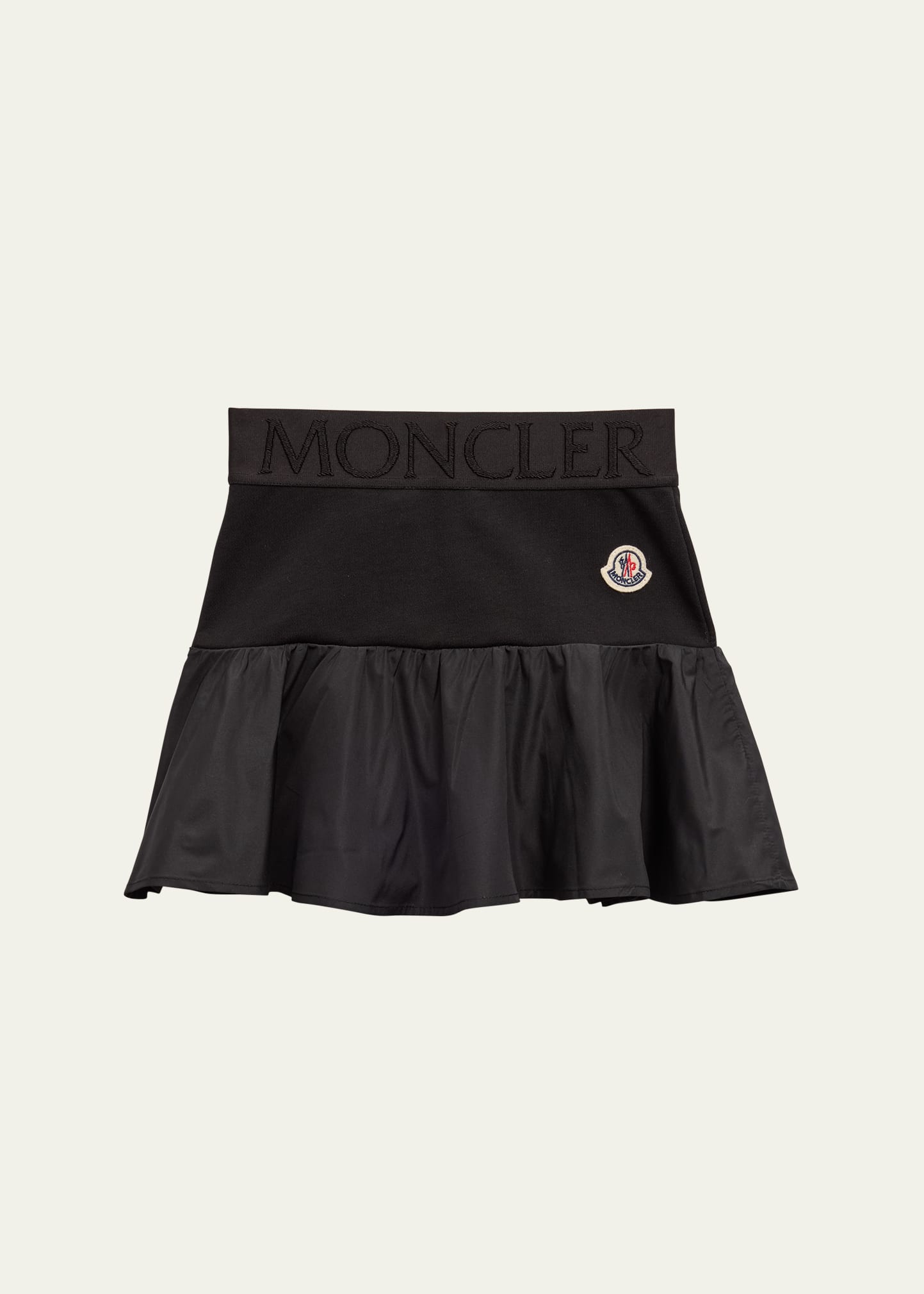 Shop Moncler Girl's Gonna Mini Skirt In 999 - Black