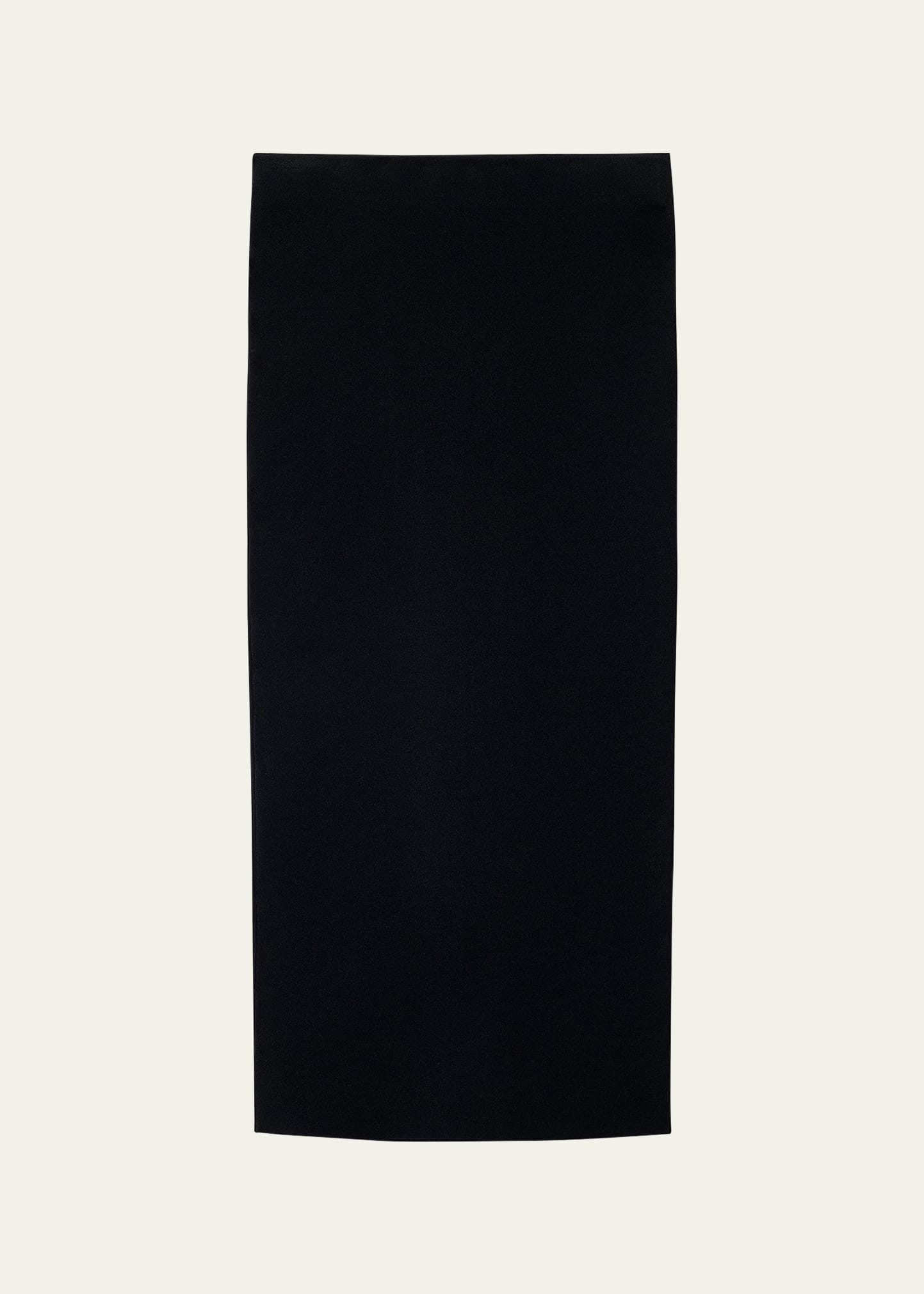 Shop Another Tomorrow Compact Knit Convertible Strapless Midi Dress In Black