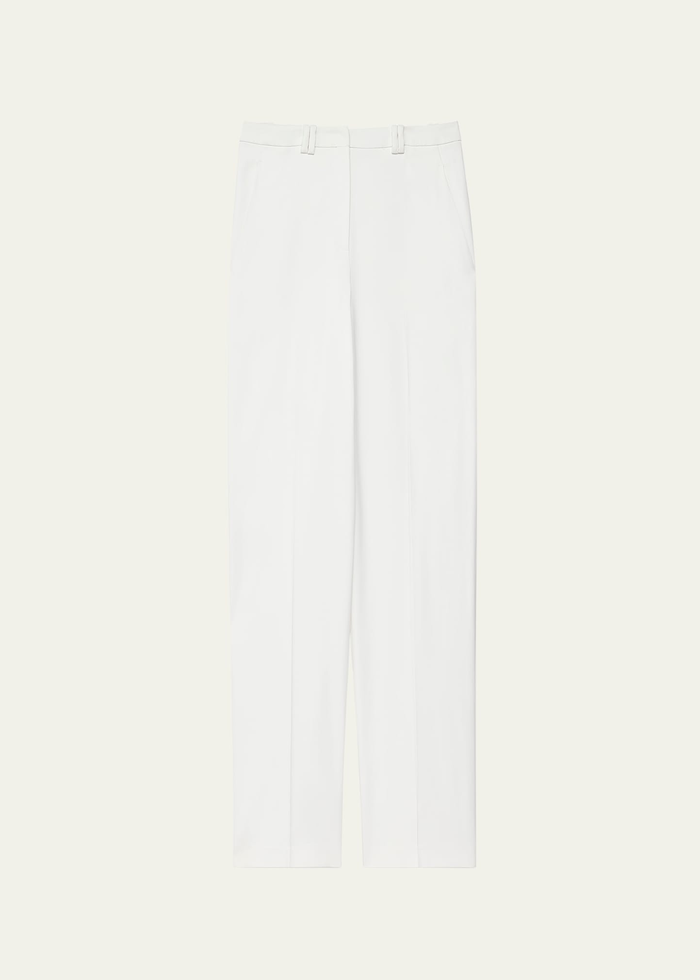 Shop Another Tomorrow Wide-leg Fluid Trousers In Off White