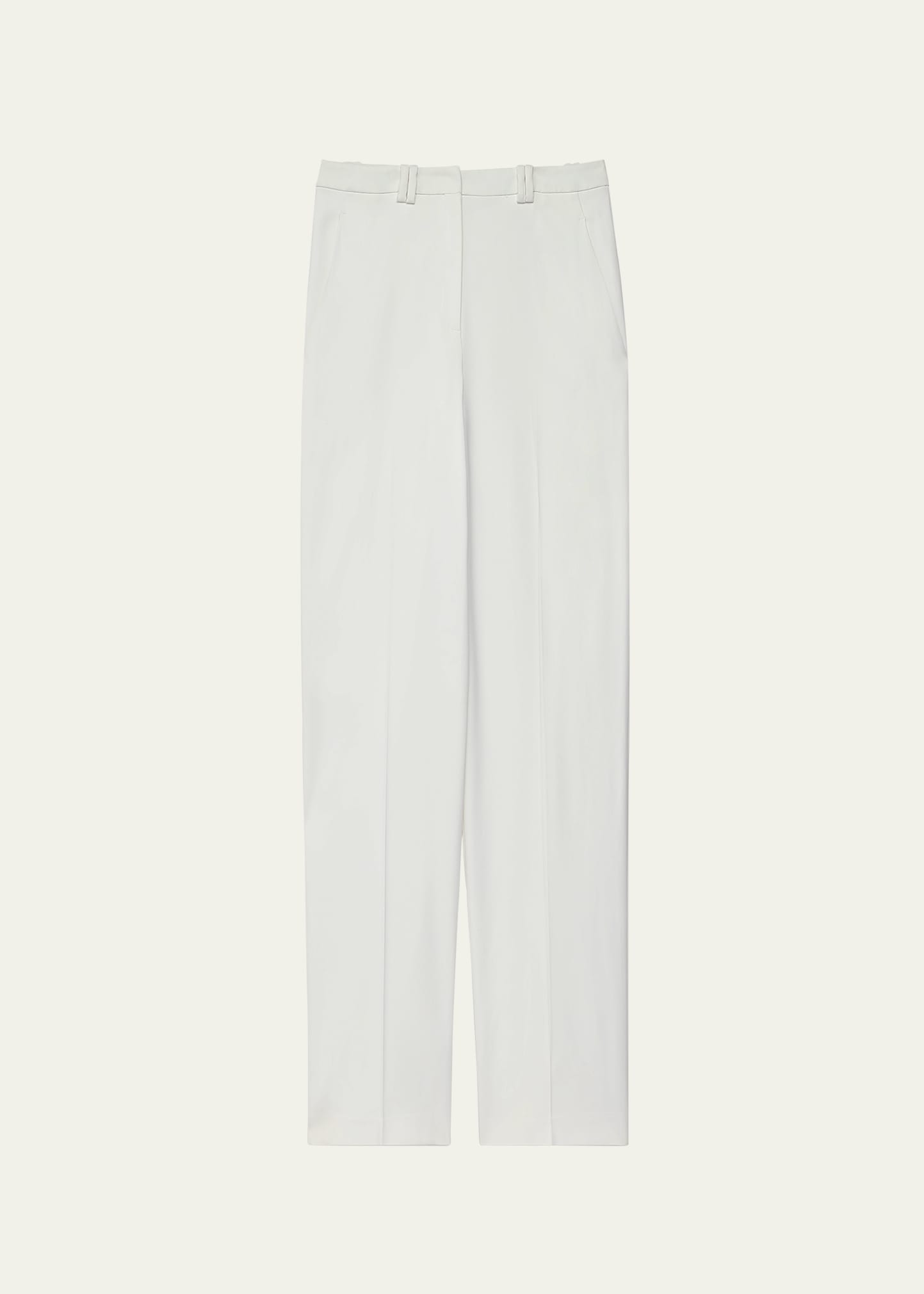 Another Tomorrow Wide-leg Fluid Trousers In Off White
