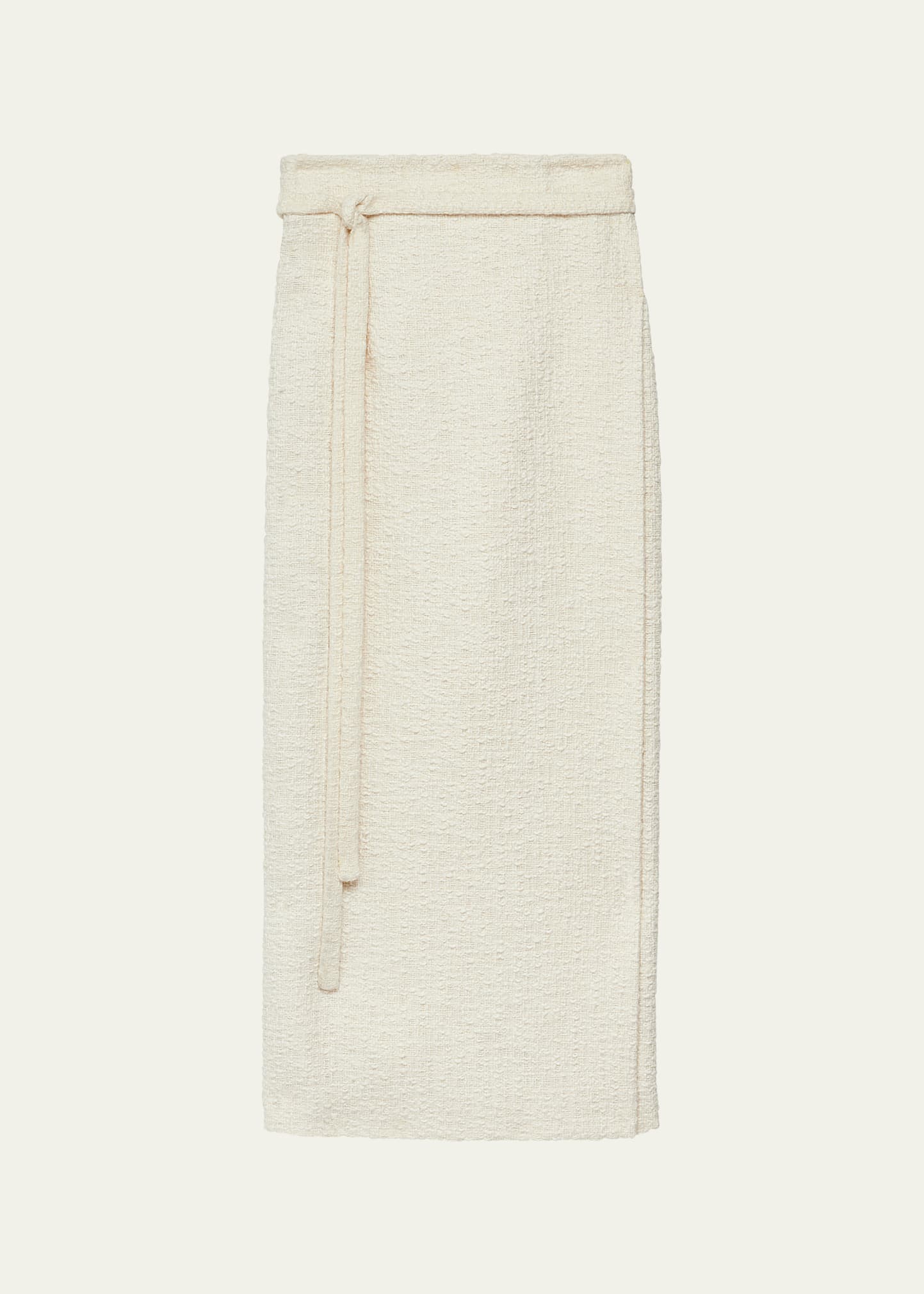 Long Tweed Wrap Skirt