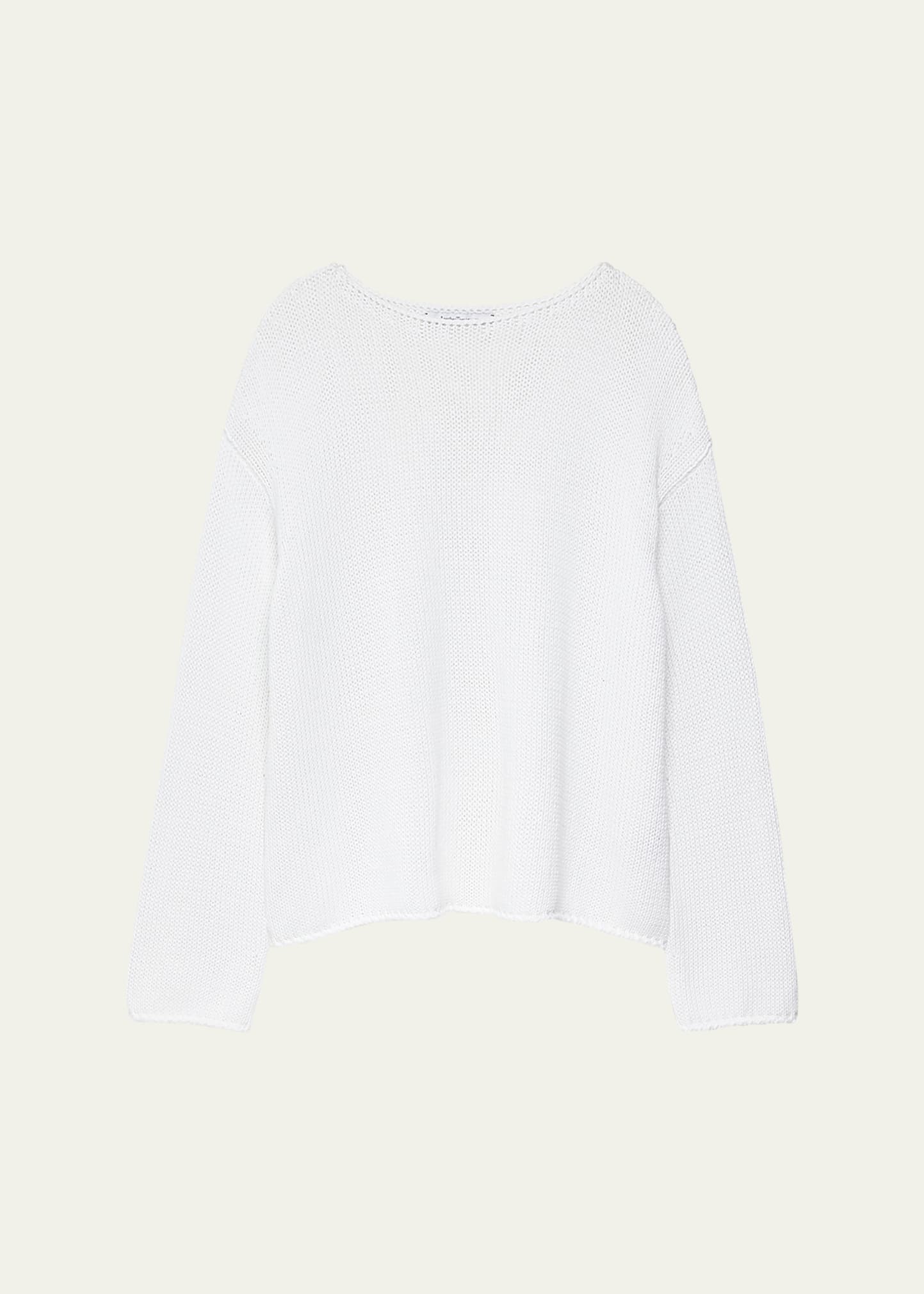 Shop Another Tomorrow Draped Knit Sweater In White