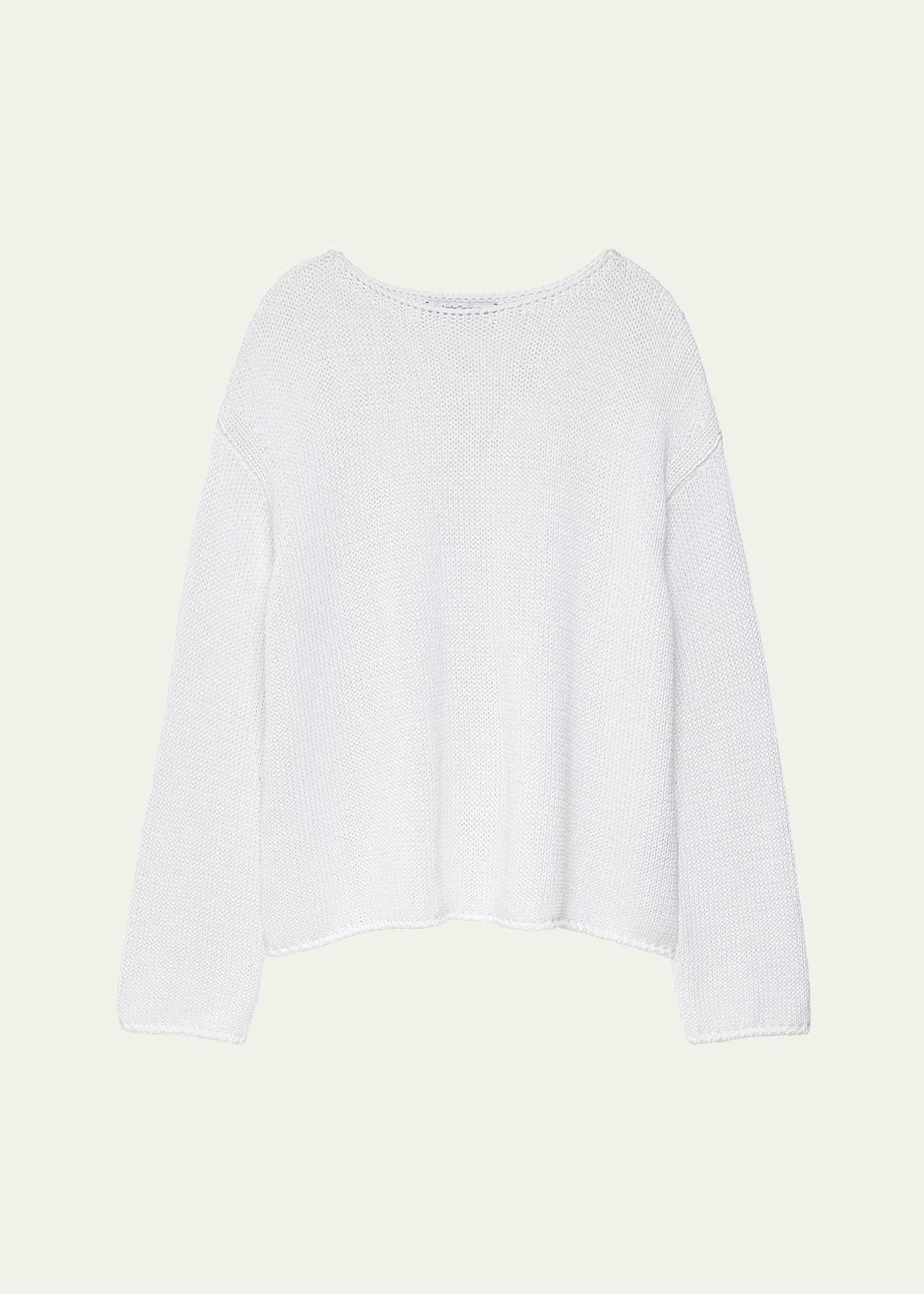 Shop Another Tomorrow Draped Knit Sweater In White