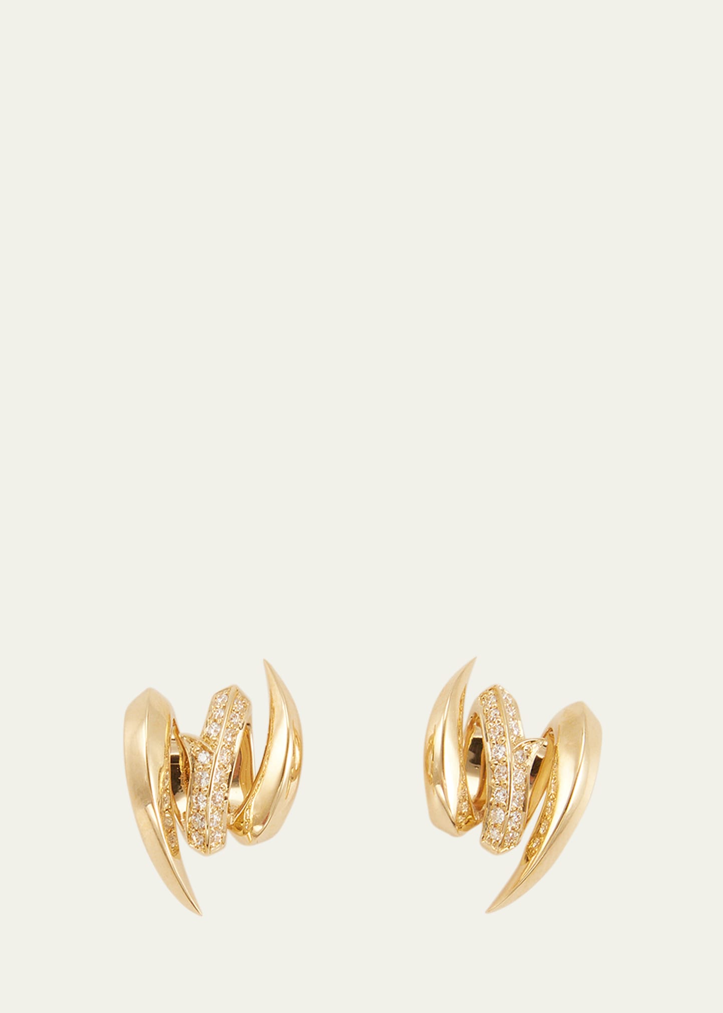 Stephen Webster 18k Gold Entwined Diamond Stud Earrings