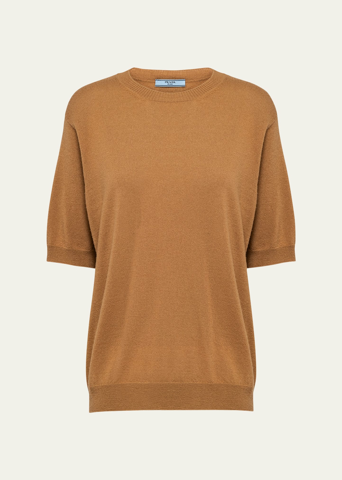 Prada Cashmere Crew-neck Sweater In F0594 Sughero