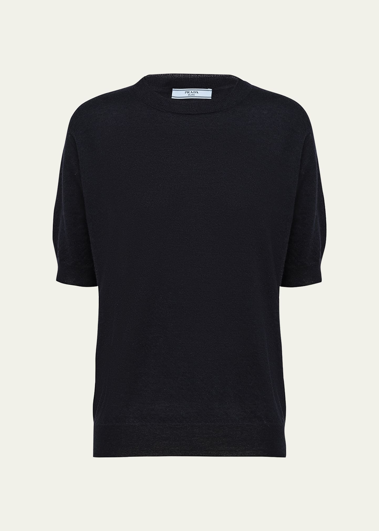 Prada Superfine Cashmere Knit Shirt In F0008 Bleu