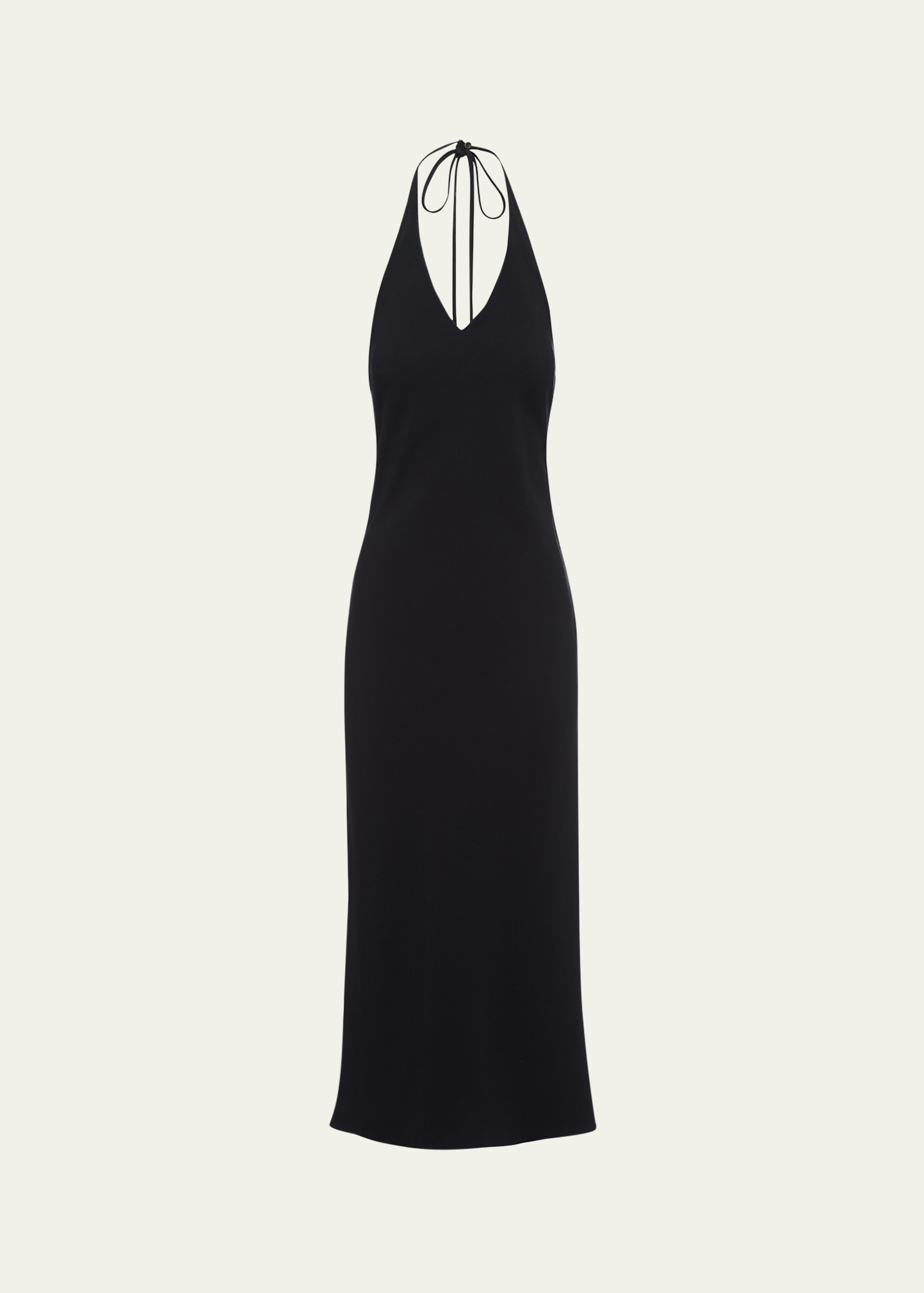 PRADA HALTER SABLE MIDI DRESS