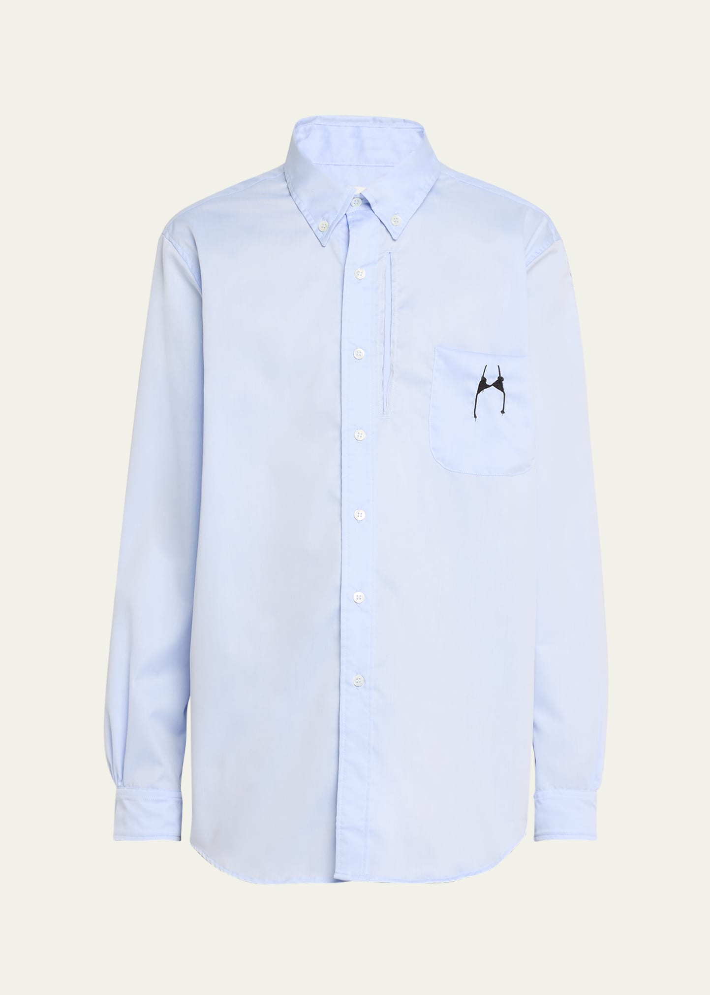 Random Identities Blue Cutout Shirt In 13280 - Light Blu