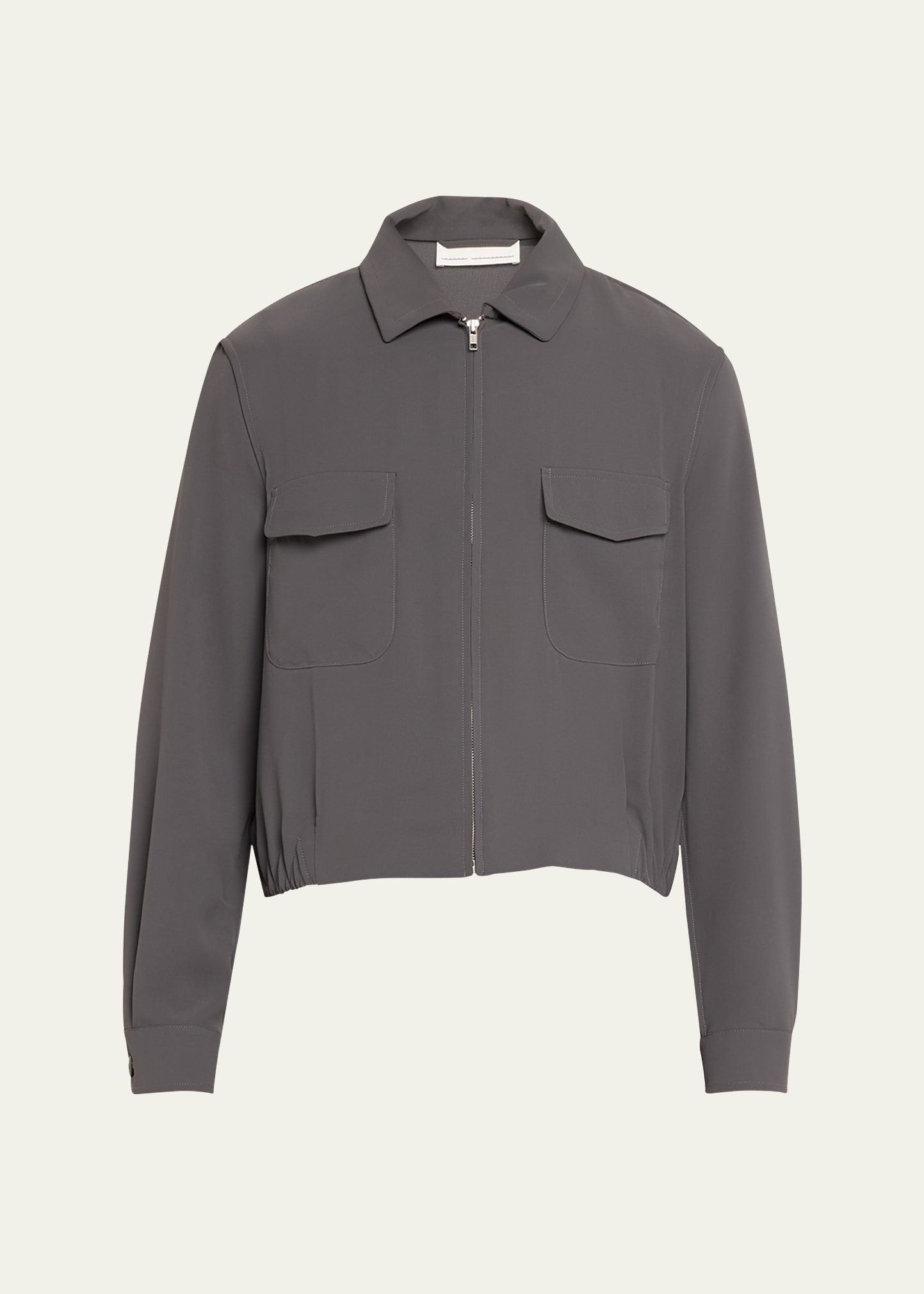 Shop Random Identities Men's Simmo Twill Blouson Jacket In 10050 - Grey