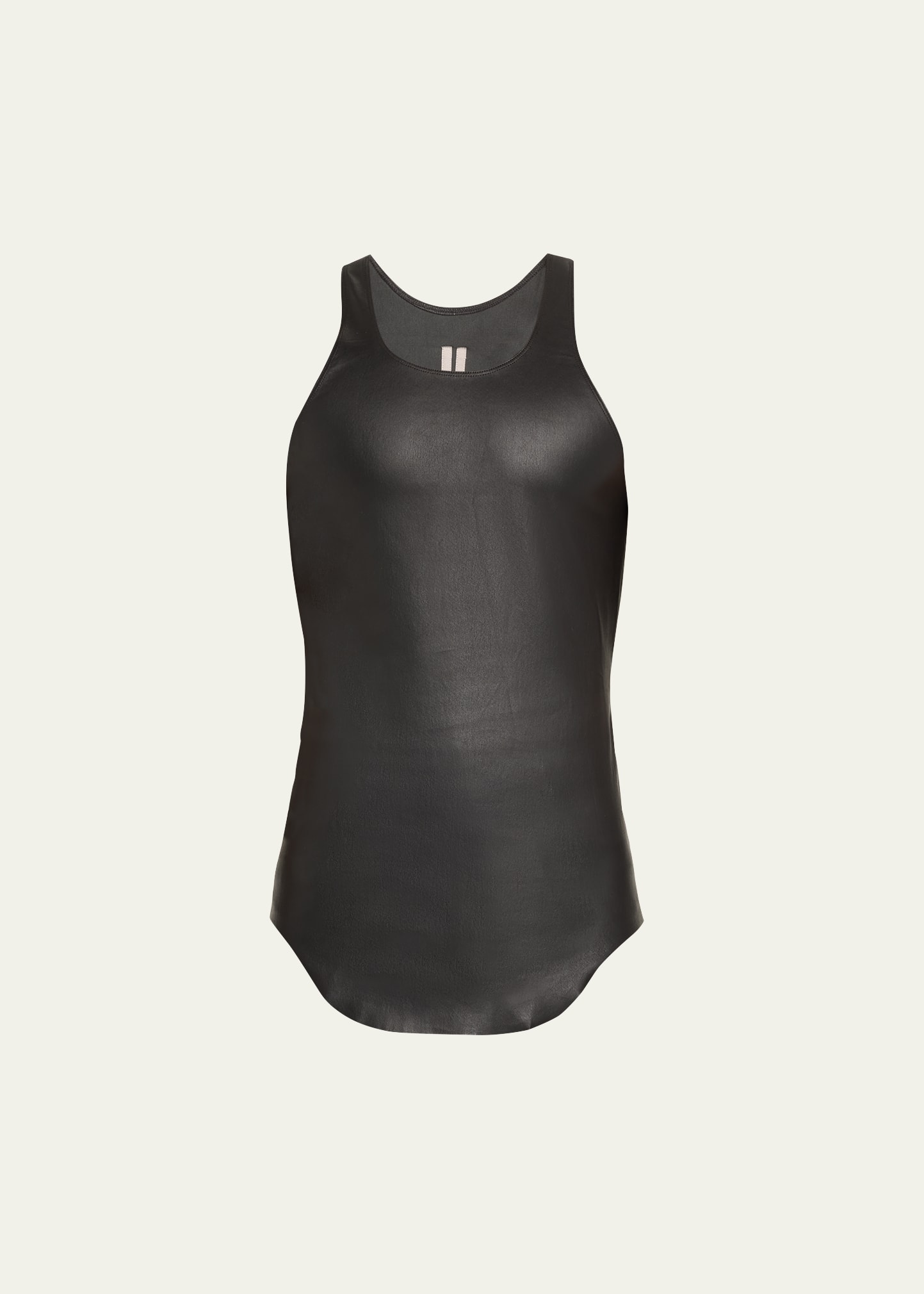 Men's Stretch Leather Tank Top