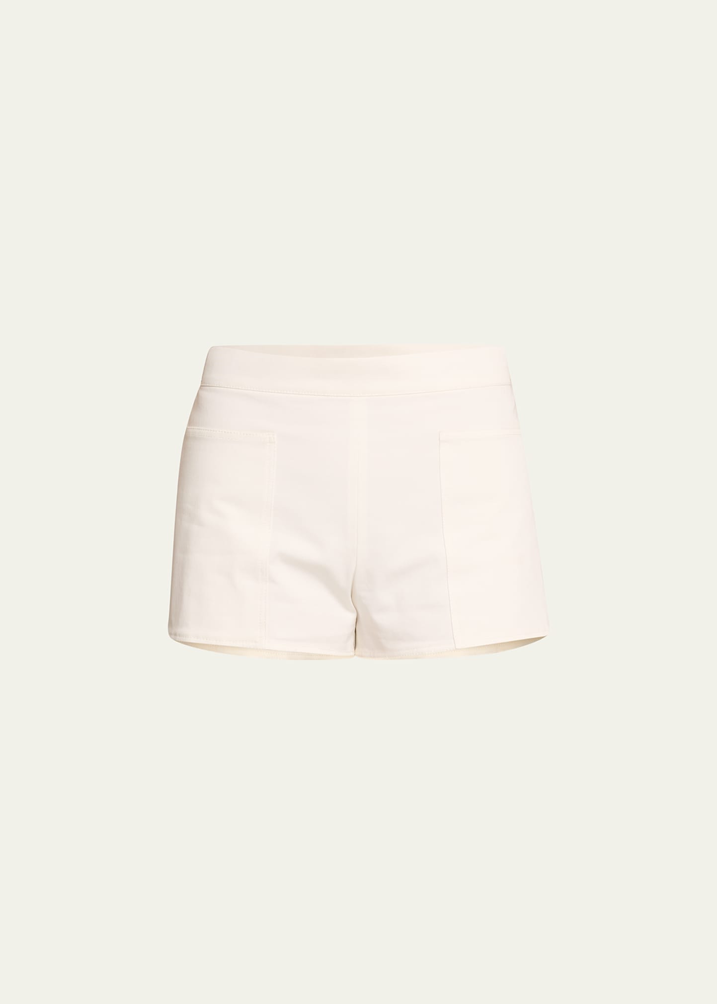 Shop Max Mara Riad Patch-pocket Mini Shorts In White